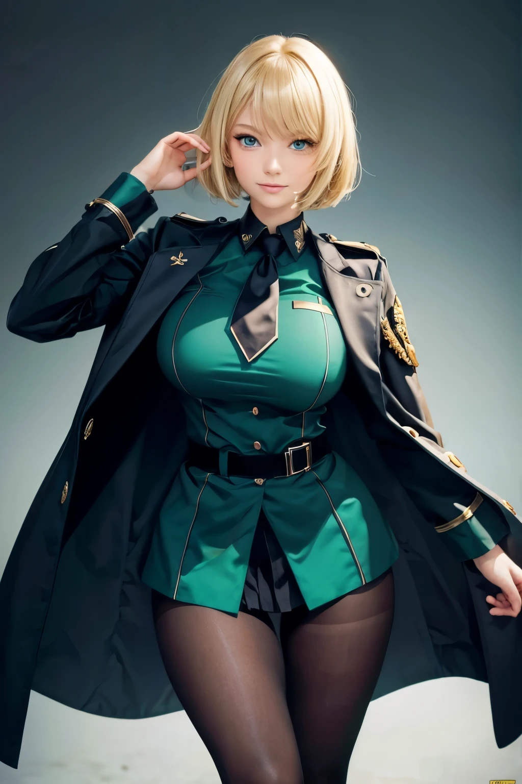 masterpiece, 4k, highquality, highresolution, green eyes, blonde hair