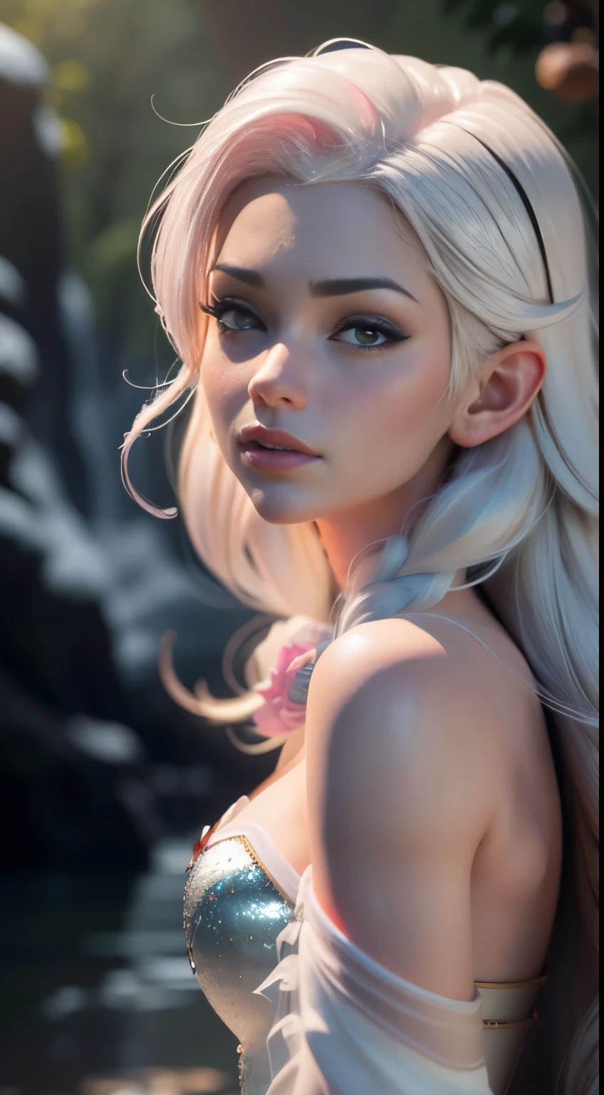 Elfgirl (rose quartz SU-Elsa frozen Disney mezclando modelos .) (ultra FUSIÓN) Highly detailed CG unity 8k wallpaper, style shot, complex, high detail, dramatic, highest quality movie still image, very detailed, masterpiece, best quality, character design, Elsa, Elsa from Frozen,Diamante Rosado fusión (( Dark style)), realistic ultra-detailed rendering style, natural light, sharp character design, (hard focus, 8k), (((natural skin texture))), 8k textures, soft cinematic lighting, adobe lightroom, dark room, hdr, Sophisticated, Elegant, Rich Detail, Sharp Focuilm Look) )), Soothing Tones, Detail Frenzy, Intricate Detail, Super Detail, Low Contrast, Soft Film Lighting, Dull Colors, Exposure Blending, HDR, Fade, 35mm, f/1.4, ISO64, f16, 25 sec.