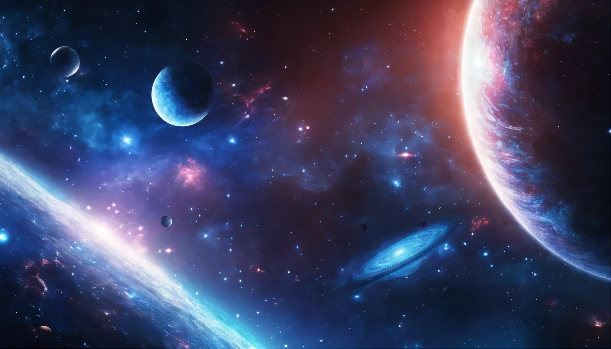 BLUE　beautiful　universe　One Planet　fantasy　many small stars