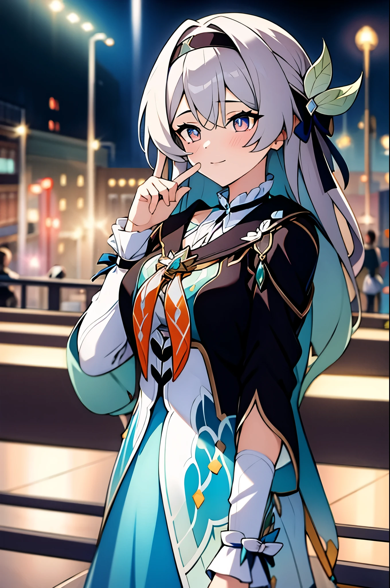 (masterpiece, best quality:1.2), 1 girl,Blue-pink gradient pupils,Brown and light teal,silver long hair,White,sit,Look at the audience,(((rain)))(((soaking wet)))(((bunch of flowers)))
