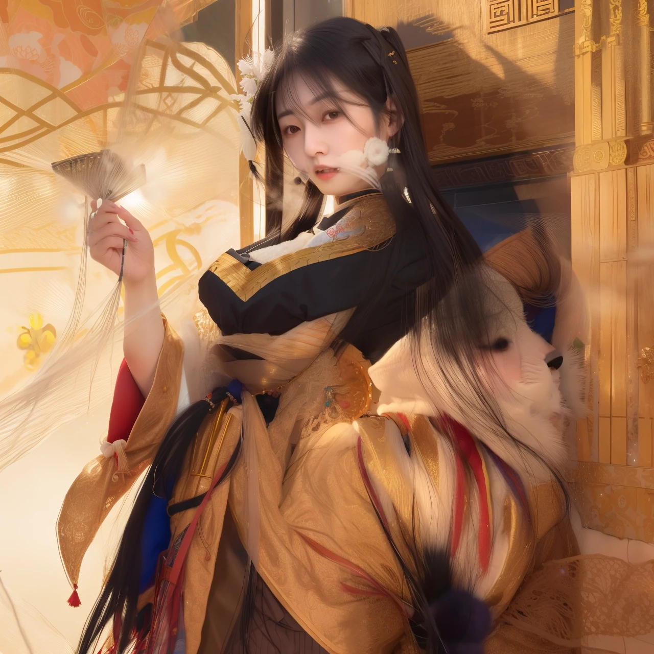 Arafad woman,with long black hair,wearing white jacket, wenfei ye, xintong chen, Yoshitomo Nara, yun ling, louise zhang, chengyou liu, lulu chen, 🚿🗝📝, qifeng lin, Cui Xianhua, Xision Wu, Inspired by Ma Yuanyu