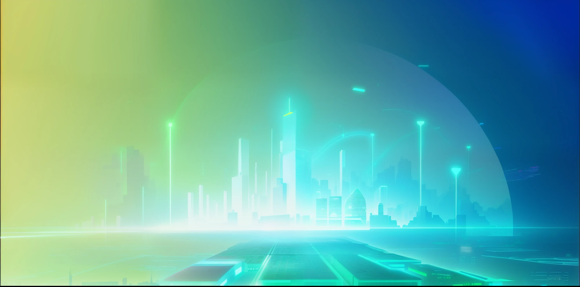 There is a bright background and a computer keyboard with a blue and green background, fundo futurista, cybernetic city background, fundo da cidade futurista, fundo digital, Melhor Adobe Stock, plano de fundo da web, fundo da cidade futurista, fundo da cidade futurista, fundo de quarto futurista, geometric futuristic cityscape, Neon cityscape background, pintura digital futurista, technological environmental protection in the city background 8k