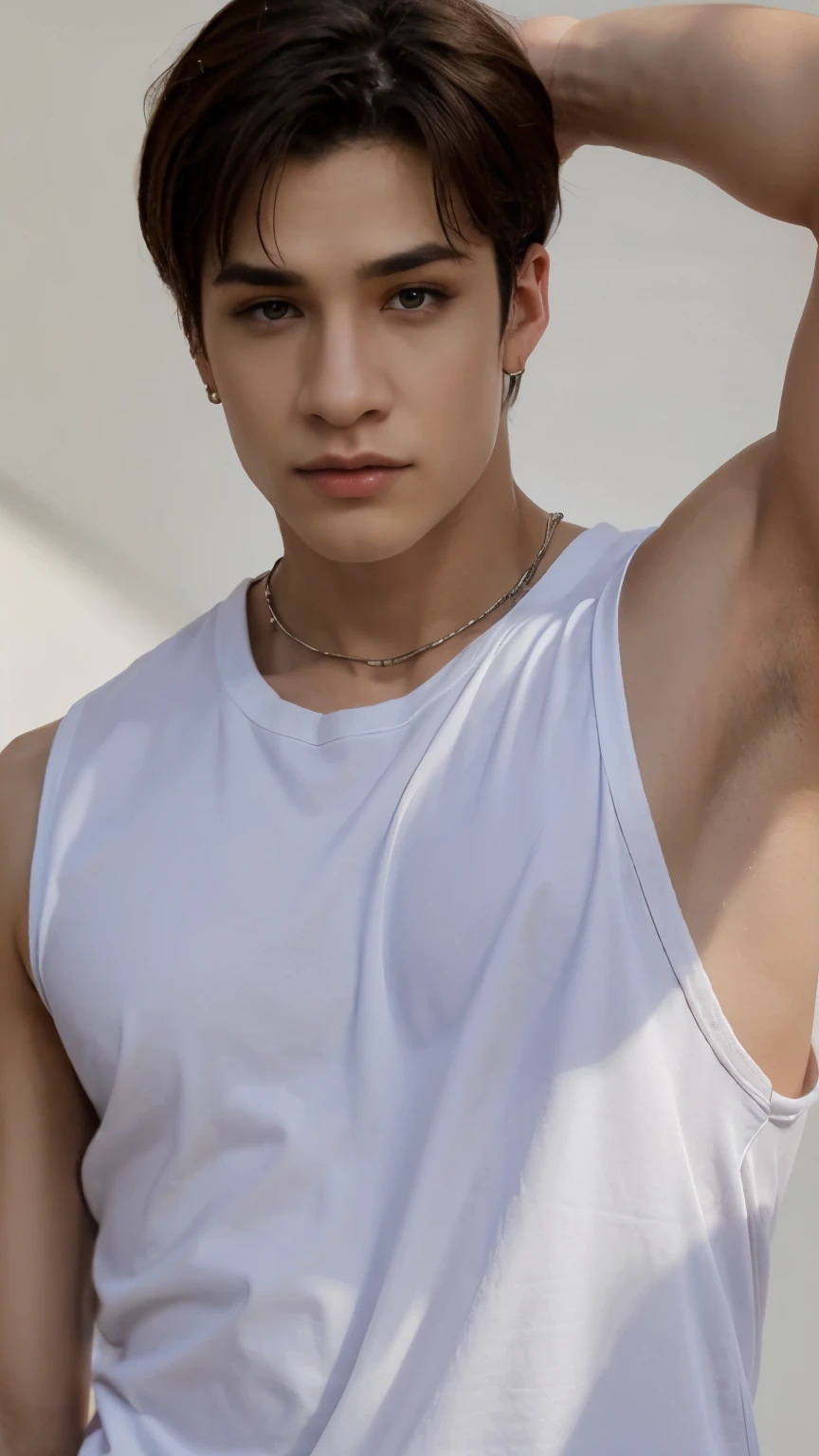 Male, shirt, sleeveless 