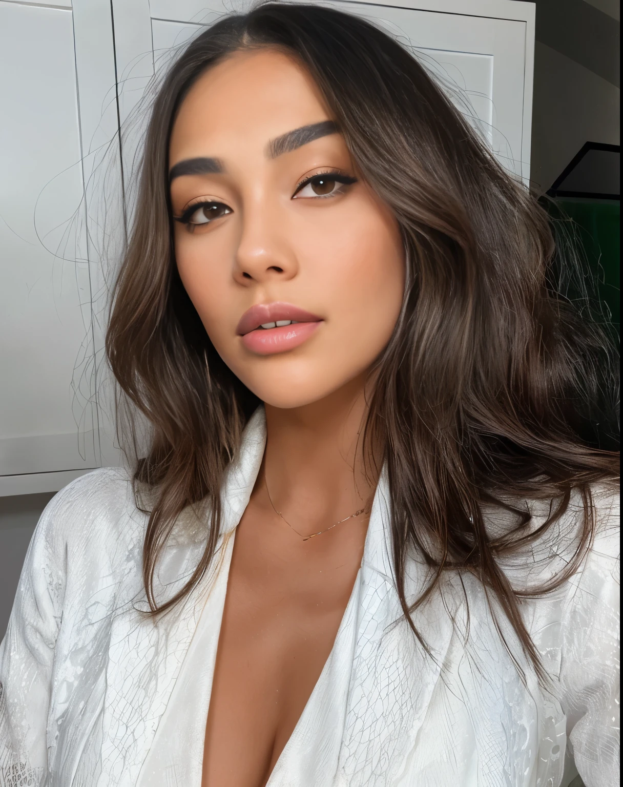 , Madison Beer, Madison Beer Girl Portrait, jaw dropping beauty, peau olive impeccable, jaw dropping beauty, Cool look, Beau visage latin, Olivia Culpo, photo of a beautiful woman, Julia Sarda, Regard sensuel, Photo de profil, Directed by: Robbie Trevino, longs cheveux bruns