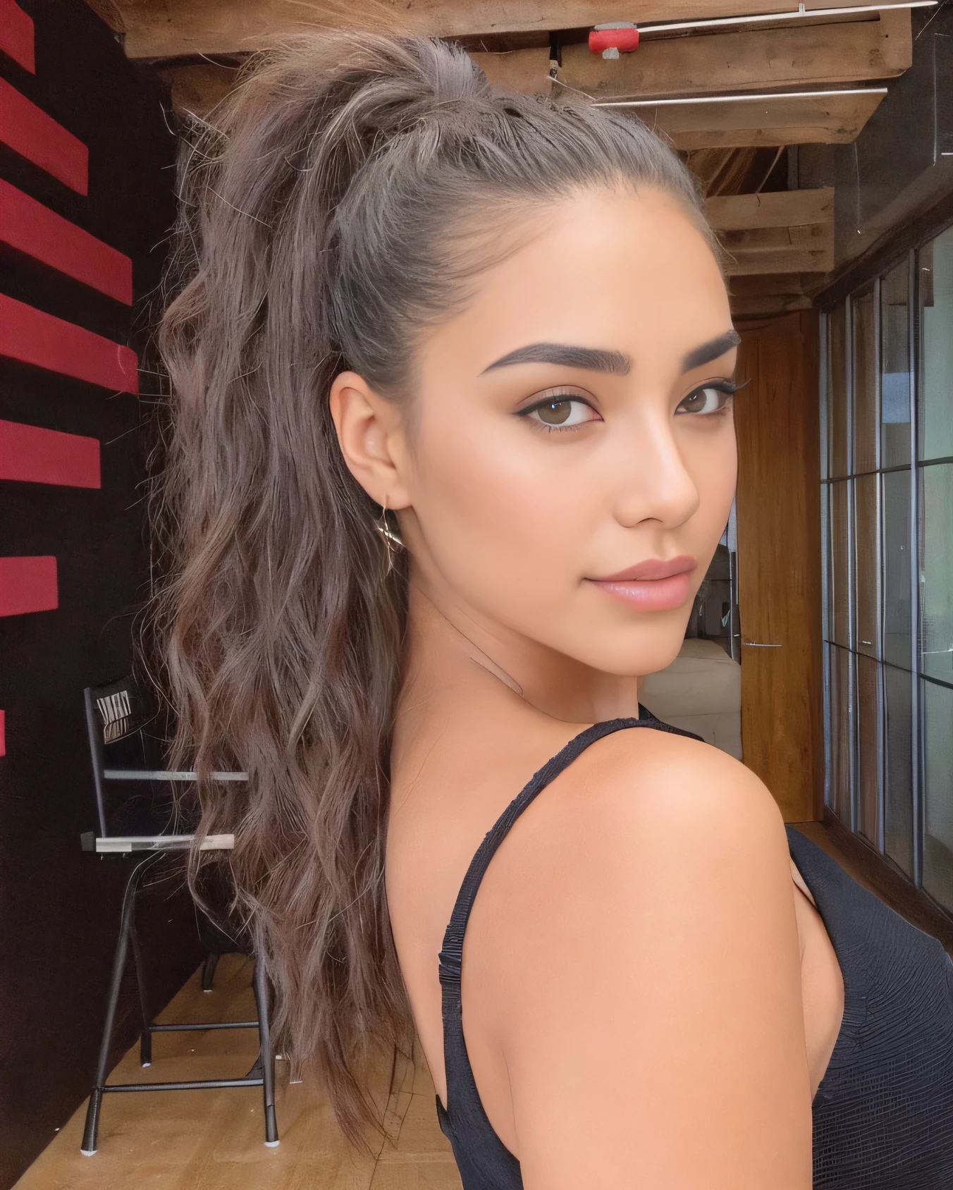 , Madison Beer, Madison Beer Girl Portrait, jaw dropping beauty, peau olive impeccable, jaw dropping beauty, Cool look, Beau visage latin, Olivia Culpo, photo of a beautiful woman, Julia Sarda, Regard sensuel, Photo de profil, Directed by: Robbie Trevino, longs cheveux bruns