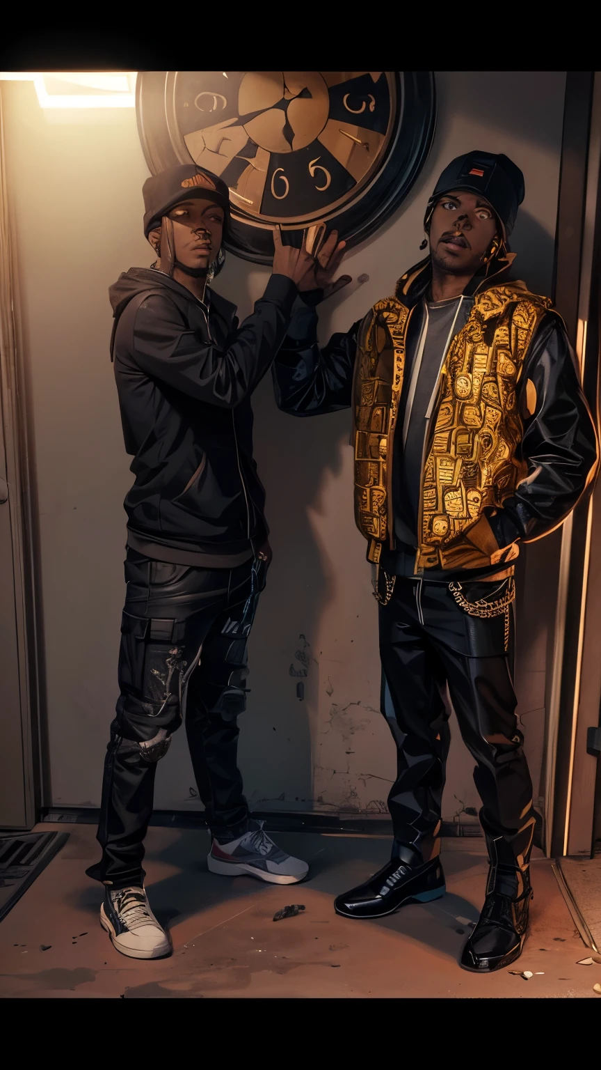 (best quality,4k,highres,masterpiece:1.2),ghetto environment,fire,diamonds,thugs,Lamborghinis,vibrant colors,luxurious lighting,urban setting,explosive flames,empty streets,eerie atmosphere,gleaming diamonds,molten gold chains,smoky haze,reflections of flames,dynamic composition,high , presence,dramatic shadows,graffiti-covered walls,scattered debris,bullet shells,luxury cars racing,menacing figures,street crime,adrenaline-fueled chaos,haunting beauty,dimly lit corners,blazing streetlights,opulent lifestyle,unforgettable visual spectacle, mask on, thug passion, pot head, drug dealer, shooters with mask