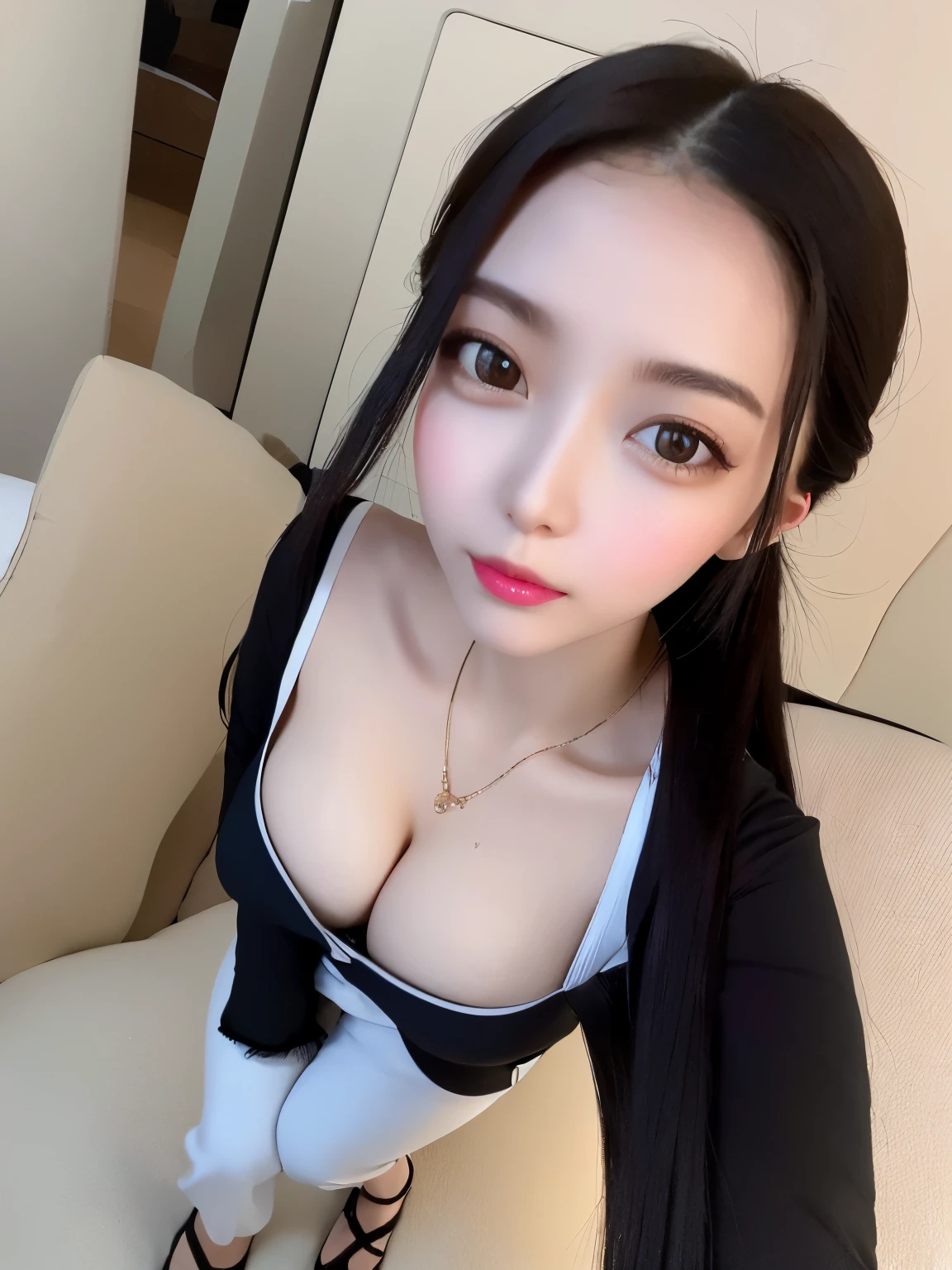 (masterpiece, highest quality), 1 girl, beautiful face, looking at the viewer, Are standing, From above,27 years old