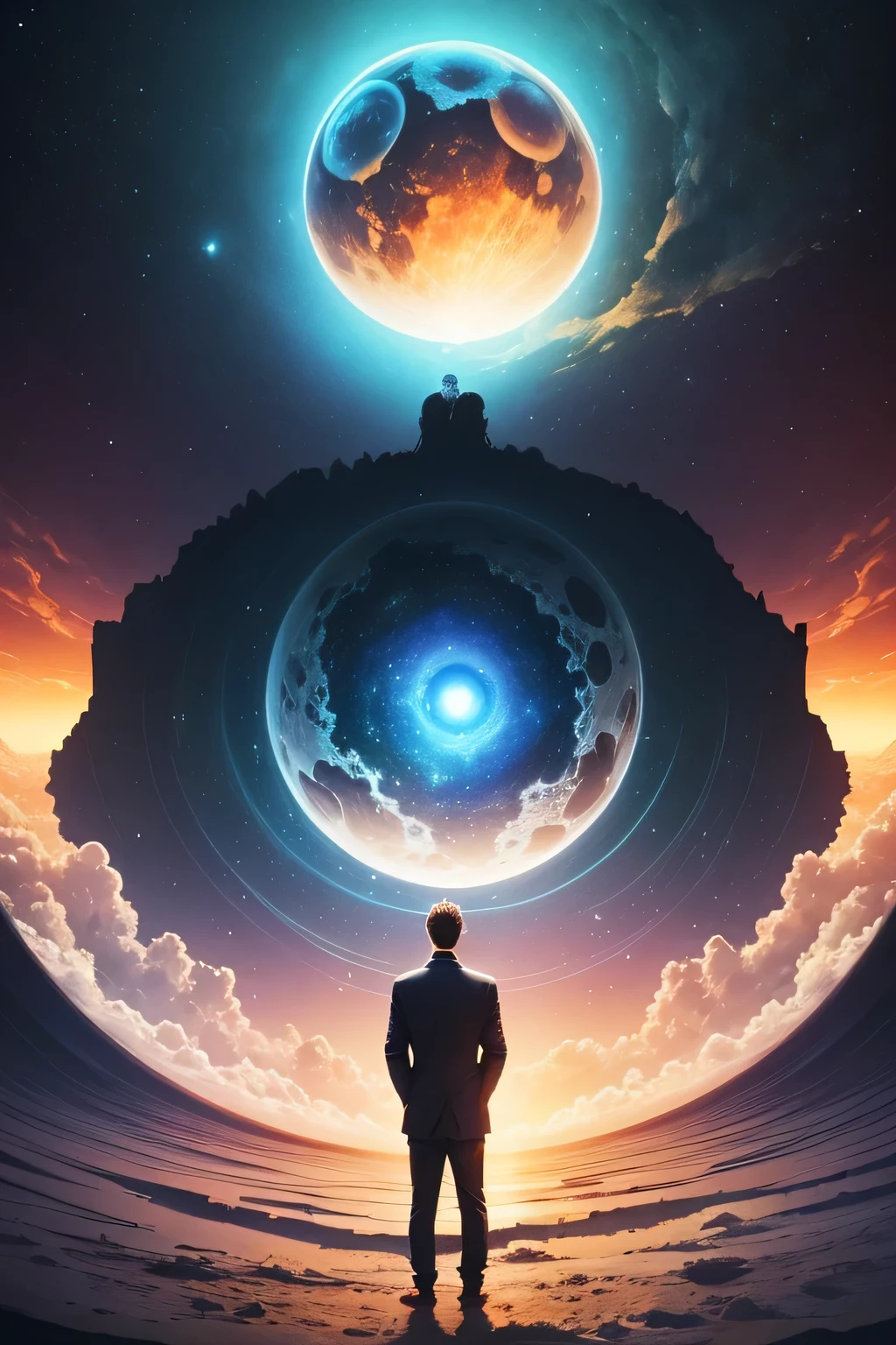 Visualize the concept of the Mandela Effect with an artwork that depicts a surreal scene where people collectively remember an event that never occurred. Use symbolic elements to represent the distortion of memory and shared false recollections.
Keywords: Mandela Effect, surreal scene, collective memory, distorted recollections, symbolic elements.