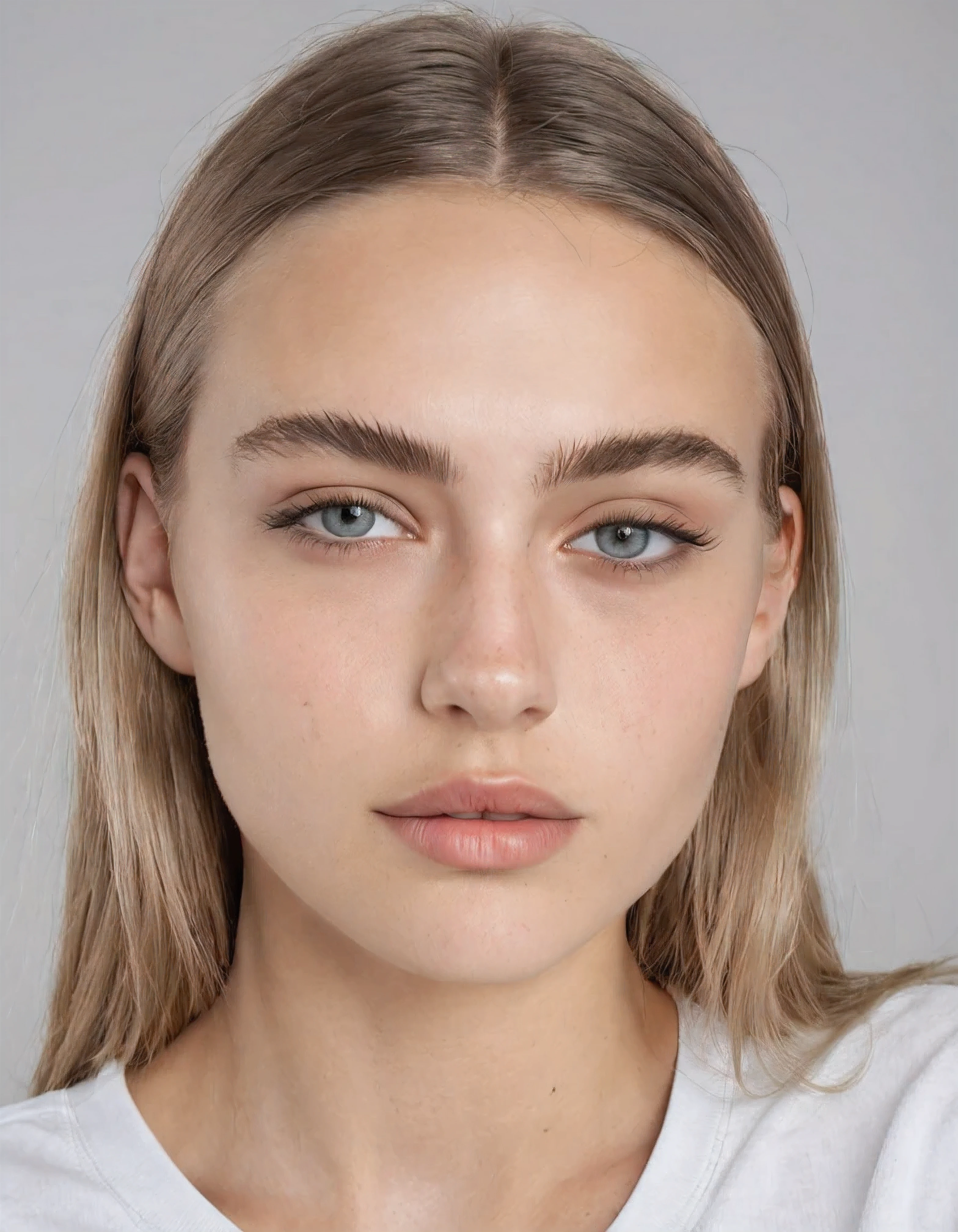 Beautiful symmetrical face, cute german model face ,Youth, 19yo, Blonde hair, Detailed hair, Skin texture, Skin realism, Sharp focus, Highly detailed, Best quality, 4k , Masterpiece, Hyper realism, Professional photography, Raw photo