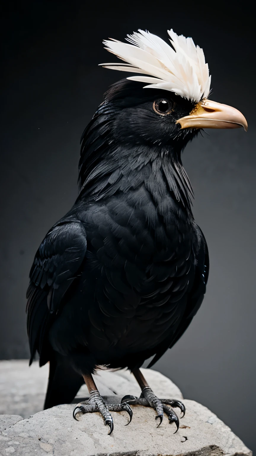 make a picture of a beautiful bird in black and white