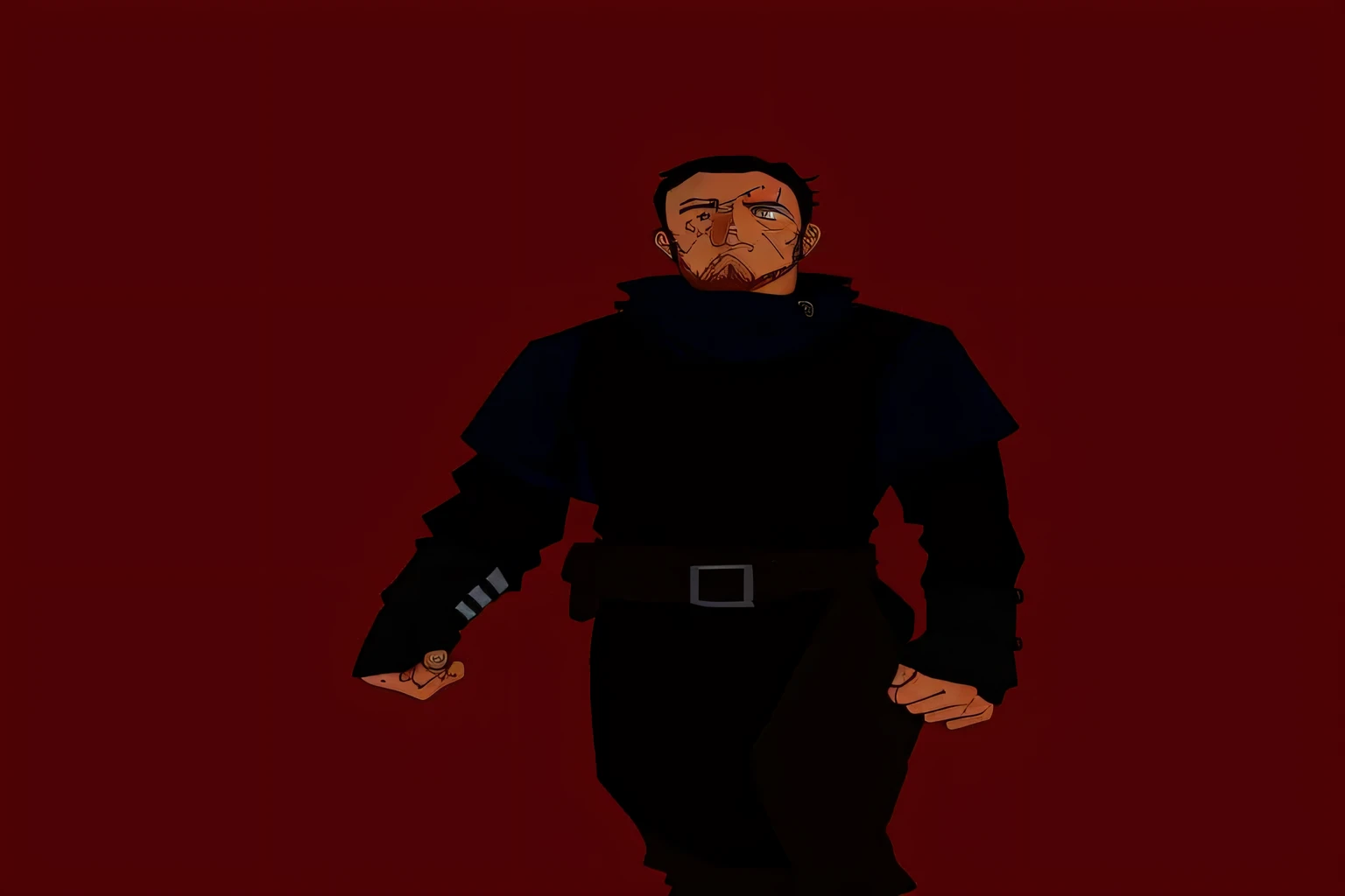desenho animado de um homem com roupa preta segurando uma faca, Retrato de personagem DND de corpo inteiro, baldur&#39;s gate character portrait, conceito de personagem irrealista, dystopian science fiction character, retrato de corpo inteiro do personagem, retrato de personagem de corpo inteiro, feiticeiro malvado, retrato de um personagem dnd, d & retrato de corpo inteiro estilo d, single character concept art, arte detalhada do personagem