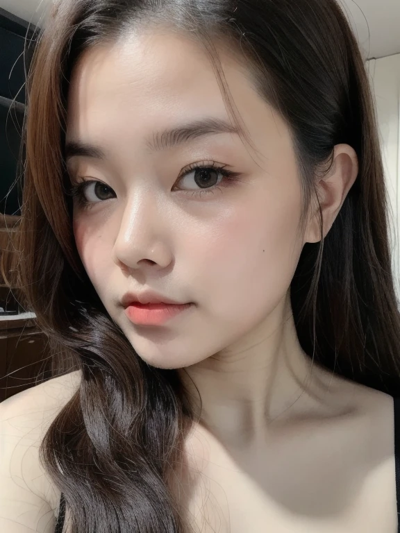 (realistic、masterpiece、Best Quality、8K、highres、high resolution:1.3)、1 girl、Big breasts、white bikini、looking at viewers、super fine face and eyes、long hair、 upper body、