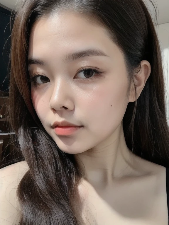 (realistic、masterpiece、Best Quality、8K、highres、high resolution:1.3)、1 girl、Big breasts、white bikini、looking at viewers、super fine face and eyes、long hair、 upper body、
