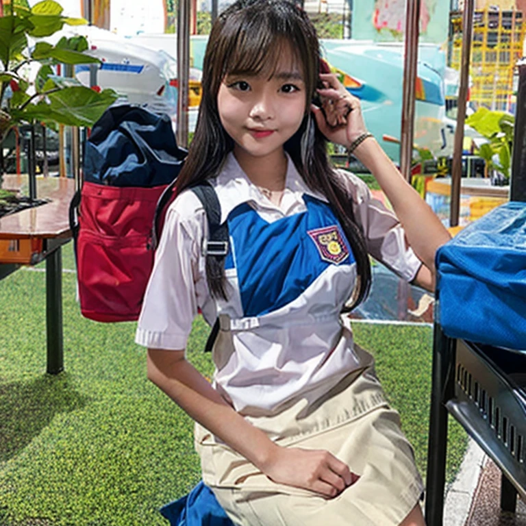 (masterpiece, best quality:1.2), 1girl, solo, Malaysia, School Girl, Malaysia School Girl, young girl, 18 years old, Malay Girl, Malaysia girl