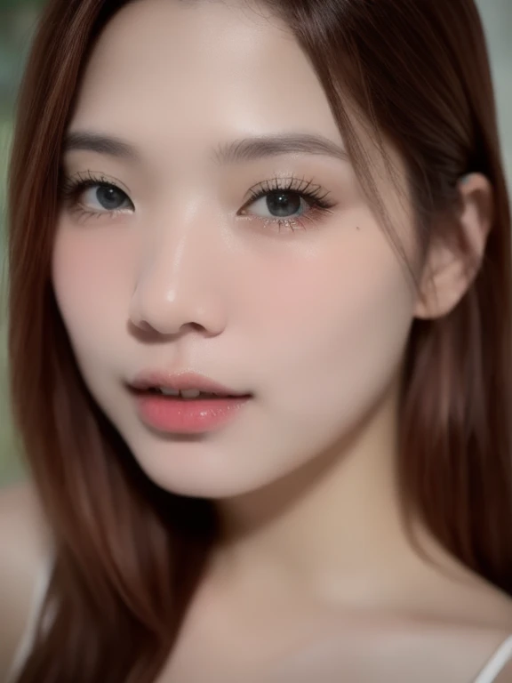 (realistic、masterpiece、Best Quality、8K、highres、high resolution:1.3)、1 girl、Big breasts、white bikini、looking at viewers、super fine face and eyes、long hair、 upper body、