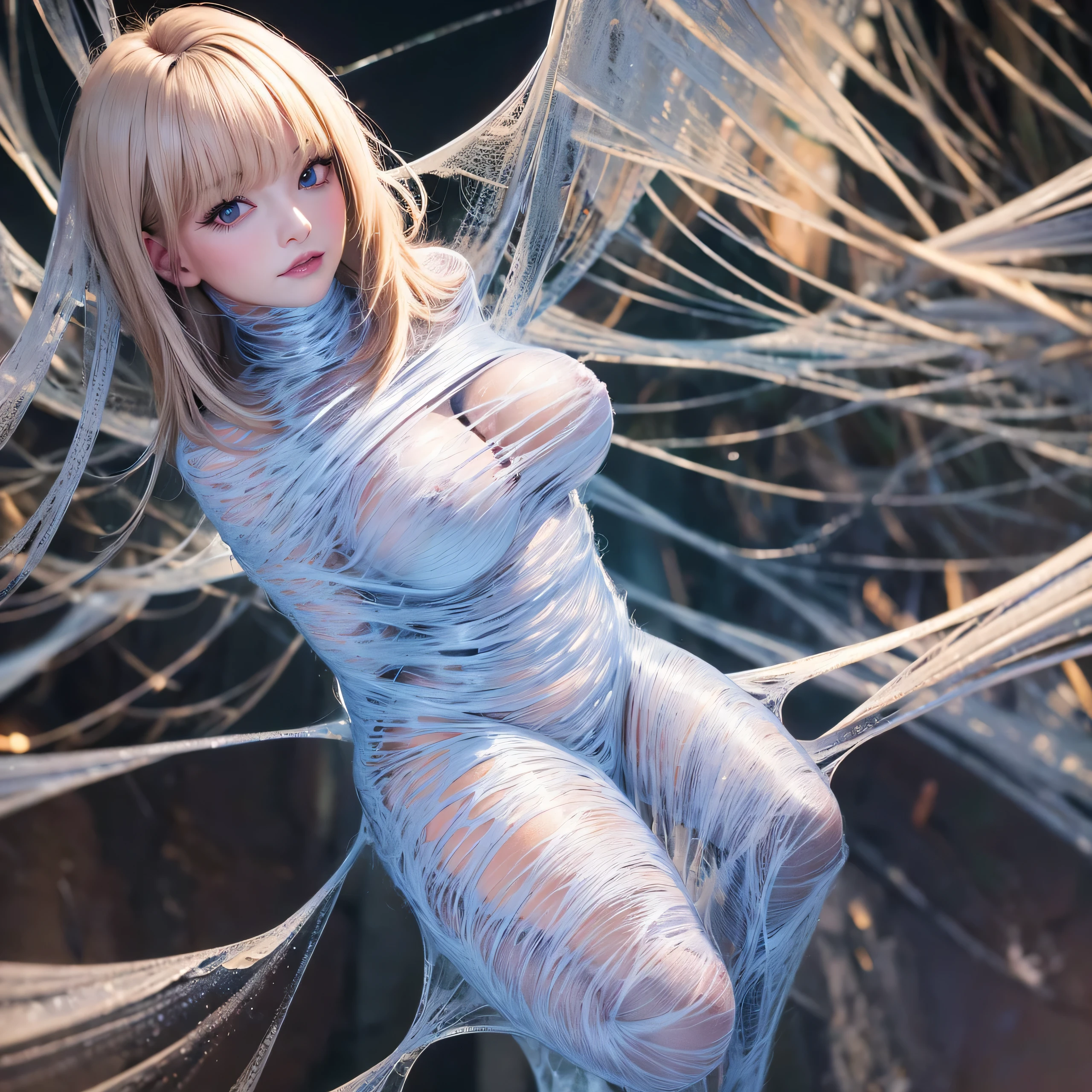 best quality,4k,8k,highres,masterpiece:1.2,ultra-detailed,realistic:1.37, HDR,UHD,studio lighting,ultra-fine painting,sharp focus,physically-based rendering,extreme detail description,professional,vivid colors,bokeh, portraits,web,subtle lighting,dark atmosphere, (cocoon:1.2)