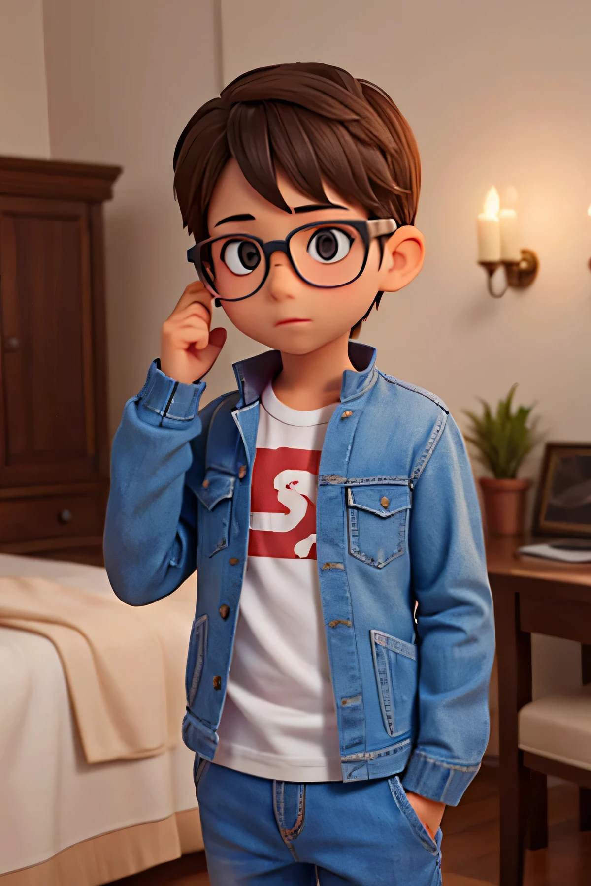 with glasses
