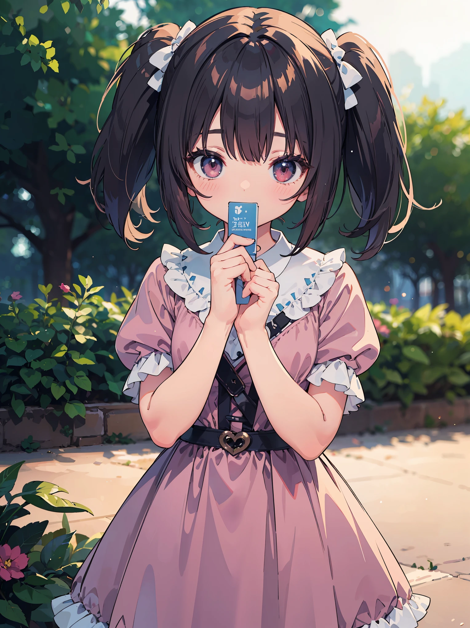 (High resolution, highest quality:1.2), shine, Soft contours, beautiful picture, 1 girl, cowboy shot, (soft focus:1.5) in the foreground, (Blurred foreground:1.2), shallow depth of field, delicate blur, subtle transitions, depth and atmosphere, masterpiece,surreal,32K,Highly detailed CG Unity 8K wallpaper, highest quality, masterpiece, highest quality,
masterpiece, highest quality,
Gertrud Barkhorn, 1 girl, brown twin tails, blush all over the face, pink dress,