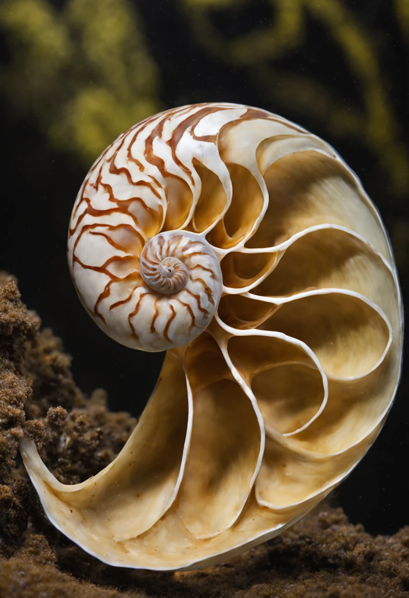 chambered nautilus (esp. species Nautilus pompilius)