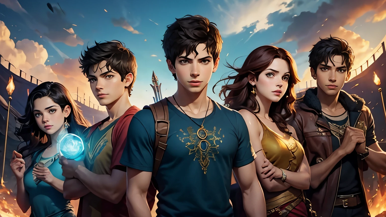 make an art from the series percy jackson and the olympians