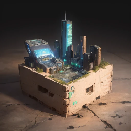 35528年Mars realistic model, (bifurcation, original photo, best quality, masterpiece:1.4),SteampunkCyberpunk6820 City,(CyberpunkMars light:1.3), Mars (related to land),(in a small nature box:1.3),Isometric, small nature, landscape on foundation,landscape,