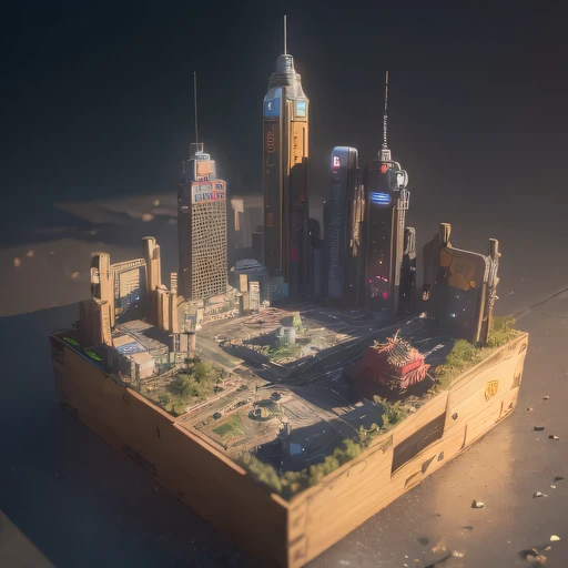 35528年Mars realistic model, (bifurcation, original photo, best quality, masterpiece:1.4),SteampunkCyberpunk6820 City,(CyberpunkMars light:1.3), Mars (related to land),(in a small nature box:1.3),Isometric, small nature, landscape on foundation,landscape,