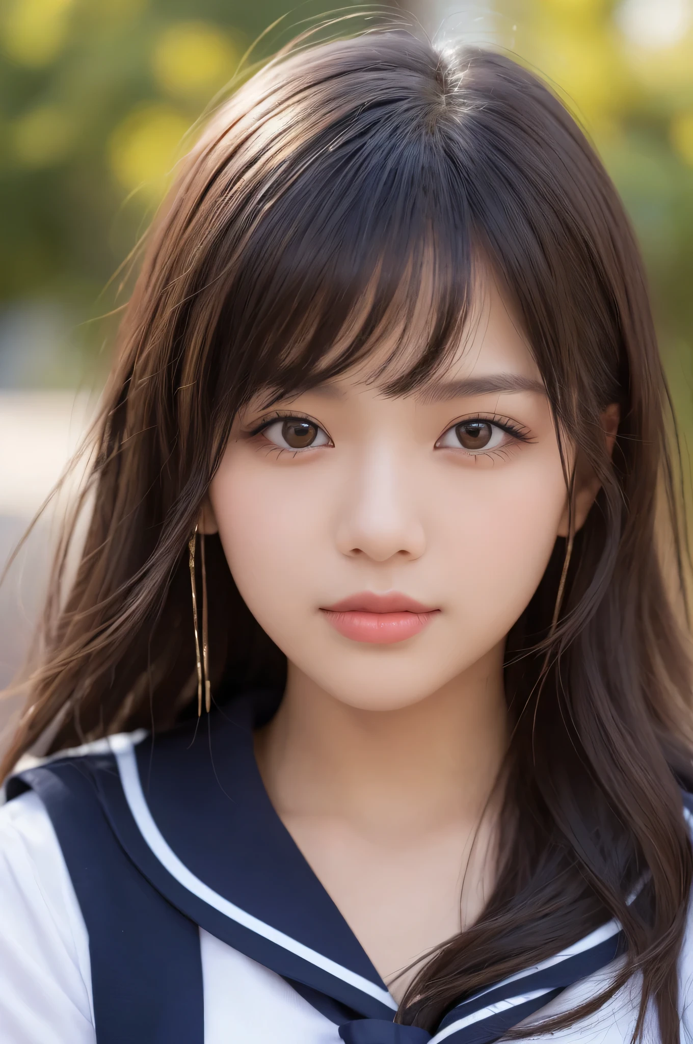 1girl, Tokyo street,night, cityscape,city lights,upper body,close-up,smile,, (8k, RAW photo, best quality, masterpiece:1.2),(realistic, photo-realistic:1.37),