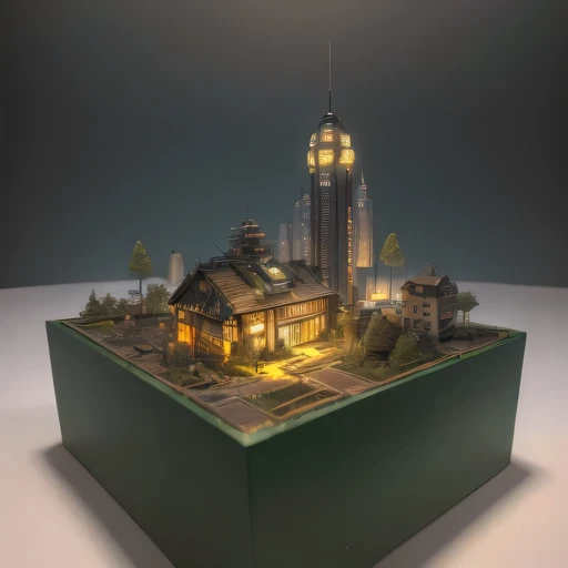 35528年Mars realistic model, (bifurcation, original photo, best quality, masterpiece:1.4),SteampunkCyberpunk6820 City,(CyberpunkMars light:1.3), Mars (related to land),(in a small nature box:1.3),Isometric, small nature, landscape on foundation,landscape,