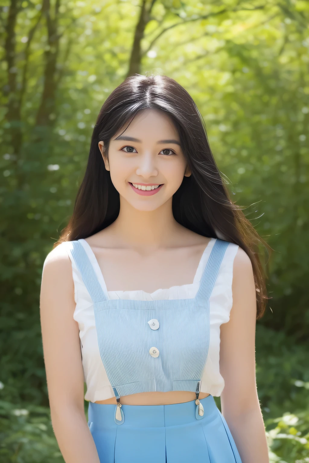 30 generations、Japanese beauty、kind face、smiling face、beautiful eyes、slightly bigger breasts、Dress is casual、masterpiece, highest quality, (Highly detailed CG Unity 8K wallpaper) (highest quality), (best illustrations), (best shadows) nature', garden,Delicate leaf petals fall into the air rays Tracking, Super detailed - V6
