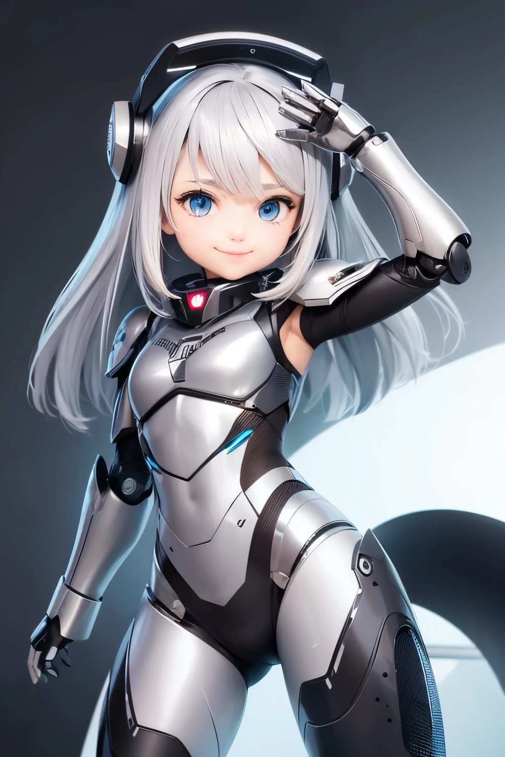 cute  man　smile　silver hair　Cyborg Costumes　robot