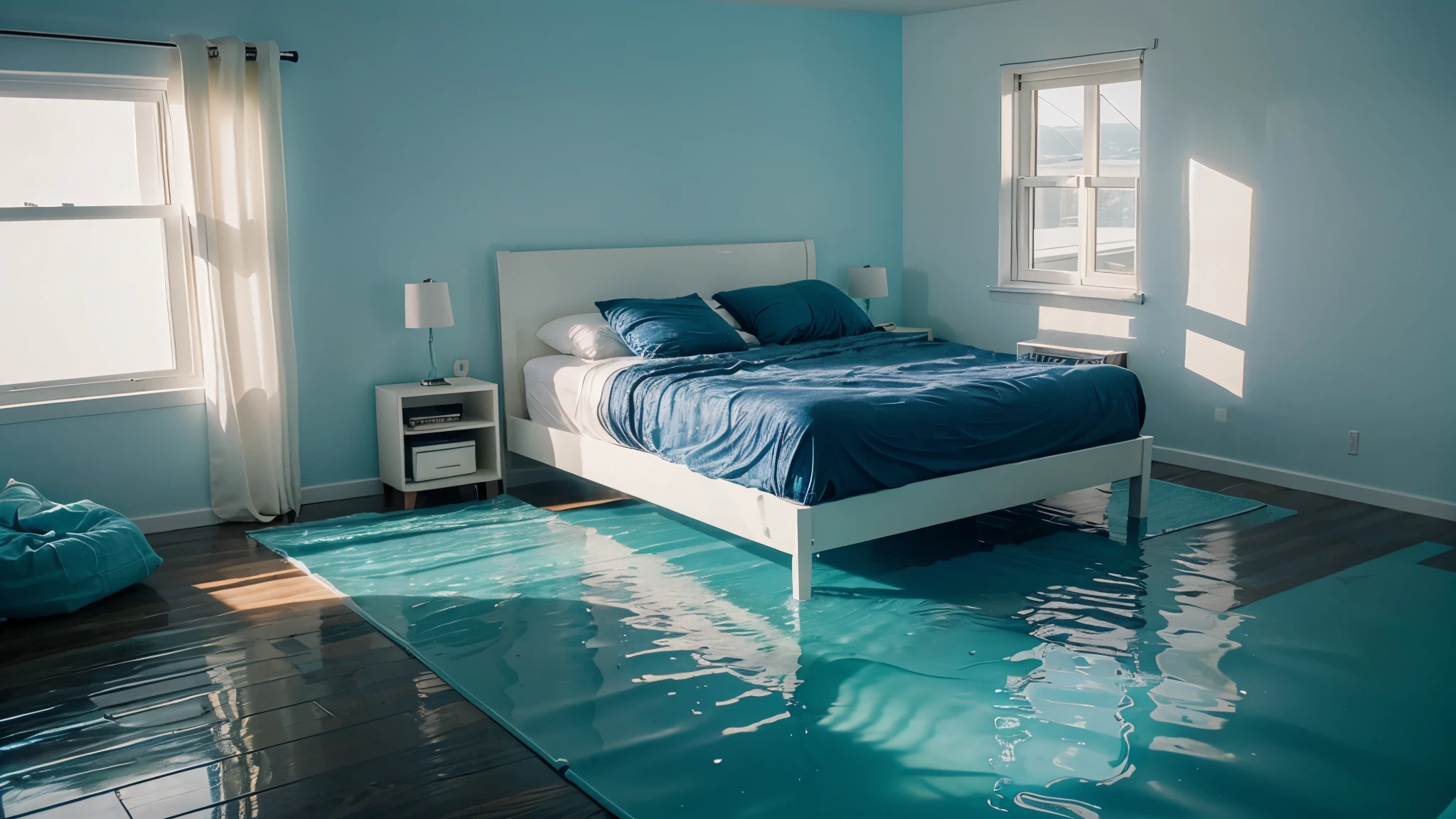 bedroom_melting_into_the_ocean_0, ultra realist