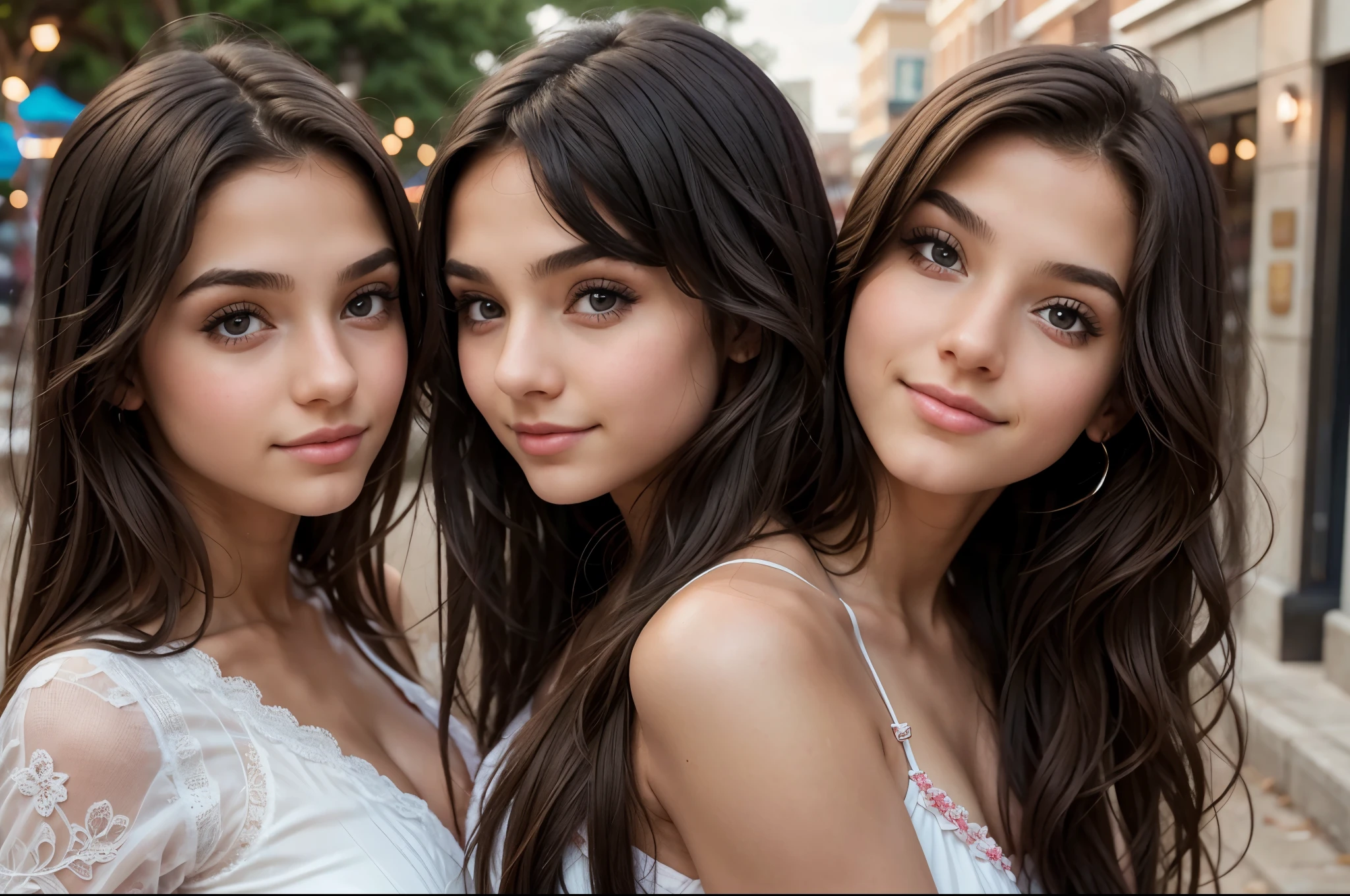 A teenage girl with two heads, beautiful, celebrating her sweet sixteen 