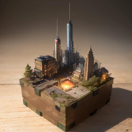 35528年Mars realistic model, (bifurcation, original photo, best quality, masterpiece:1.4),SteampunkCyberpunk6820 City,(CyberpunkMars light:1.3), Mars (related to land),(in a small nature box:1.3),Isometric, small nature, landscape on foundation,landscape,