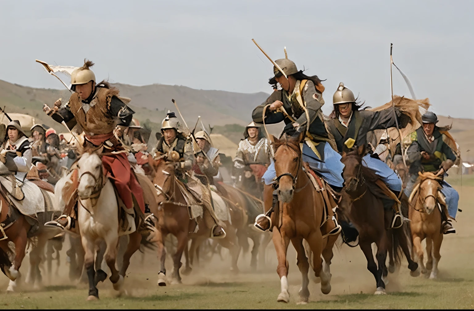 1700 Battle scenes of riding Mongolian horses