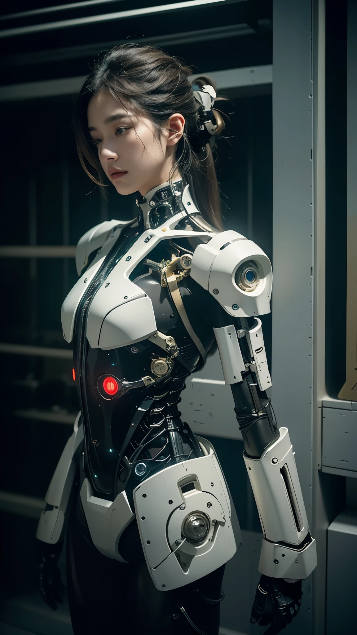 ((best quality)), ((masterpiece)), (Very detailed:1.3),Riel Mecha,A future where technology reaches new frontiers, A breakthrough innovation called "real mechanical parts" has emerged. This unique LoRa (low orbit remote access) Technology enables seamless integration of cybernetics and augmentation capabilities onto human models, Produce surprisingly detailed and realistic images,Blurring the line between humans and machines.Enter a world where the lines between organic and synthetic organisms are becoming increasingly indistinguishable. “Real Mechanical Parts” Technology Allows Individuals to Transcend Biology,Embrace a new era of enhanced capabilities. Both the precision and power of the robotic arm, The computing power of cybernetic implants, Or sensory enhancement that bridges the gap between humans and machines, These mechanical enhancements offer unprecedented possibilities.As society grapples with the impact and social impact of this groundbreaking technology, Countless stories unfold. Stories delve into the personal journeys of those who choose to undergo transformation, Explore their motivations, desire, and the far-reaching consequences of convergence with technology. Images generated from "real mechanical parts" capture the intricate details and nuances of these cybernetic enhancements, depicts the fusion of man and machine,Challenging traditional notions of identity and existence.Beyond personal stories, There are bigger themes emerging in this world. Questions are raised about the accessibility and affordability of this transformative technology, The gulf between those who embrace augmented technologies and those who remain purely human, and the ongoing debate about the boundaries of human-machine integration. This world depicts a society grappling with the far-reaching effects of "real machine parts",Because it reshapes the structure of daily life.Within these complex dynamics, and tensions arise. Underground movements promoting human purity occur alongside those embracing the potential for cybernetic enhancement. Businesses seize opportunities,Take advantage of this emerging market, Power struggles leading to control of technology and its distribution. The struggle for personal identity and social acceptance intertwines with intrigue and technological advancement, Shape the destiny of this world.Within the confines of "real machine parts",Explore as humans evolve into new、A story about extraordinary things. witness victory and, An exploration of identity, and exploring what it means to be human in a world that blurs the lines between biology and machinery,human development report (high dynamic range),Ray tracing,NVIDIA RTX,super resolution,Unreal 5,subsurface scattering,PBR texture,post processing,Anisotropic filtering,depth of field,Maximum clarity and sharpness,multi-layer texture,Albedo and specular maps,surface coloring,Accurate simulation of light-material interaction,Perfect proportion,octane rendering,Two-tone lighting,Low ISO,white balance,rule of thirds,Large aperture,8K raw,Highly efficient sub-pixels,sub-pixel convolution,glowing particles,