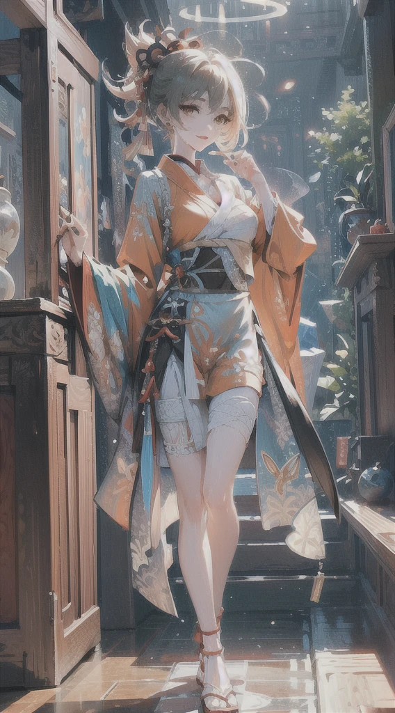 best quality，masterpiece，revelation，extremely delicate and beautiful，The content is very detailed，CG，unity，8k wallpaper，Astonishing，detailed，masterpiece，best quality，official art，Very detailed CG unity 8k wallpaper，absurd，Incredibly Ridiculous Resources，File size is huge，Super detailed，high resolution，The content is very detailed，Beautiful and delicate girl，非常detailed眼睛和脸部，beautiful and delicate eyes，There is light on the face，（Hanfu：1.1），1 girl，Full body female love，Full body female love，Taking pictures，，masterpiece，1 girl，alone，black hair color hair，white dress，，white thighs，lake，Water Moisture，blonde hair，big breast