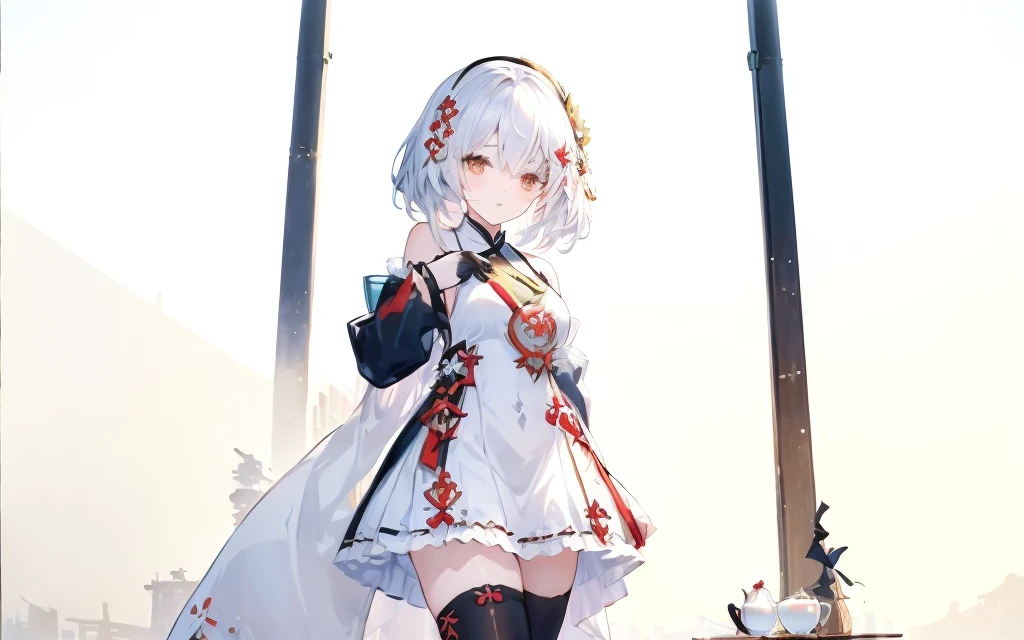 (teatime after lunch 1:2), (miko dress 1:1.5)Anime girl walking down the street wearing a short skirt and cat ears, Best Anime 4K Kona-chan Wallpaper, From the Azur Lane video game, very beautiful anime cat girl, azur lane style, beautiful anime cat girl, anime style 4k, Cute anime wife in a nice dress, white cat girl, Azur Lane characters, From Dolls Frontline