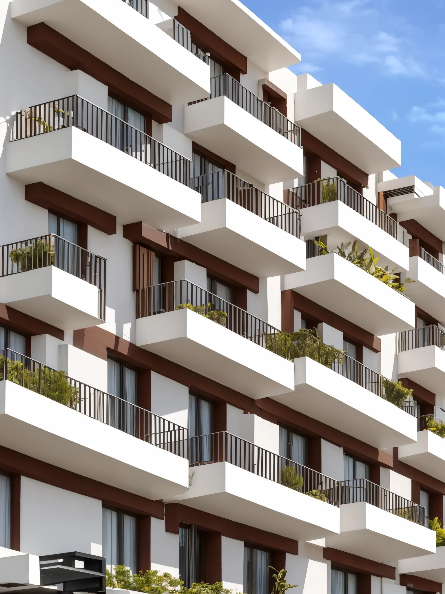 arafed apartment building with balcony and balcony on the second floor, whole building, balcony, crenellated balcony, in a Japanese apartment, residential street, single building, architectural shots, building face, flat, white building, flat!!, exterior, Complex!!
