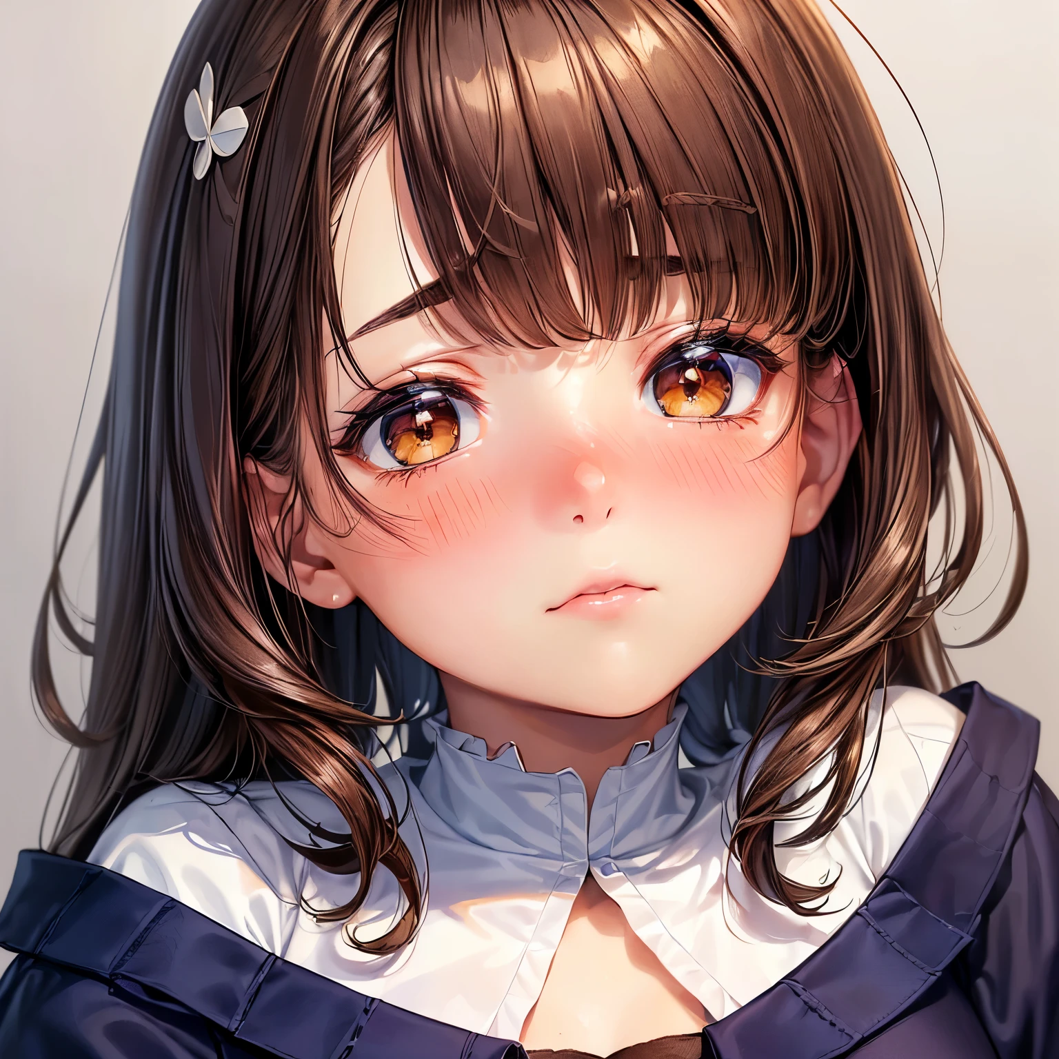((Add layer)),((masterpiece)), ((best quality)), ((extremely detailed)),(navy open shirt:1.2),
(foot focus:1.2),(lower body:1.2),(foot up:1.4),kicking,(high socks:1.2),
solo,1girl,kawaii, (brown medium hair:1.3), (parted bangs:1.2), (dark brown eyes:1.2), beautiful detailed eyes,(embarrassed, full face blush:1.3), (teary-eyed), closed mouth, (medium breasts:1.1), (slender girl:1.3),long eyelashes,