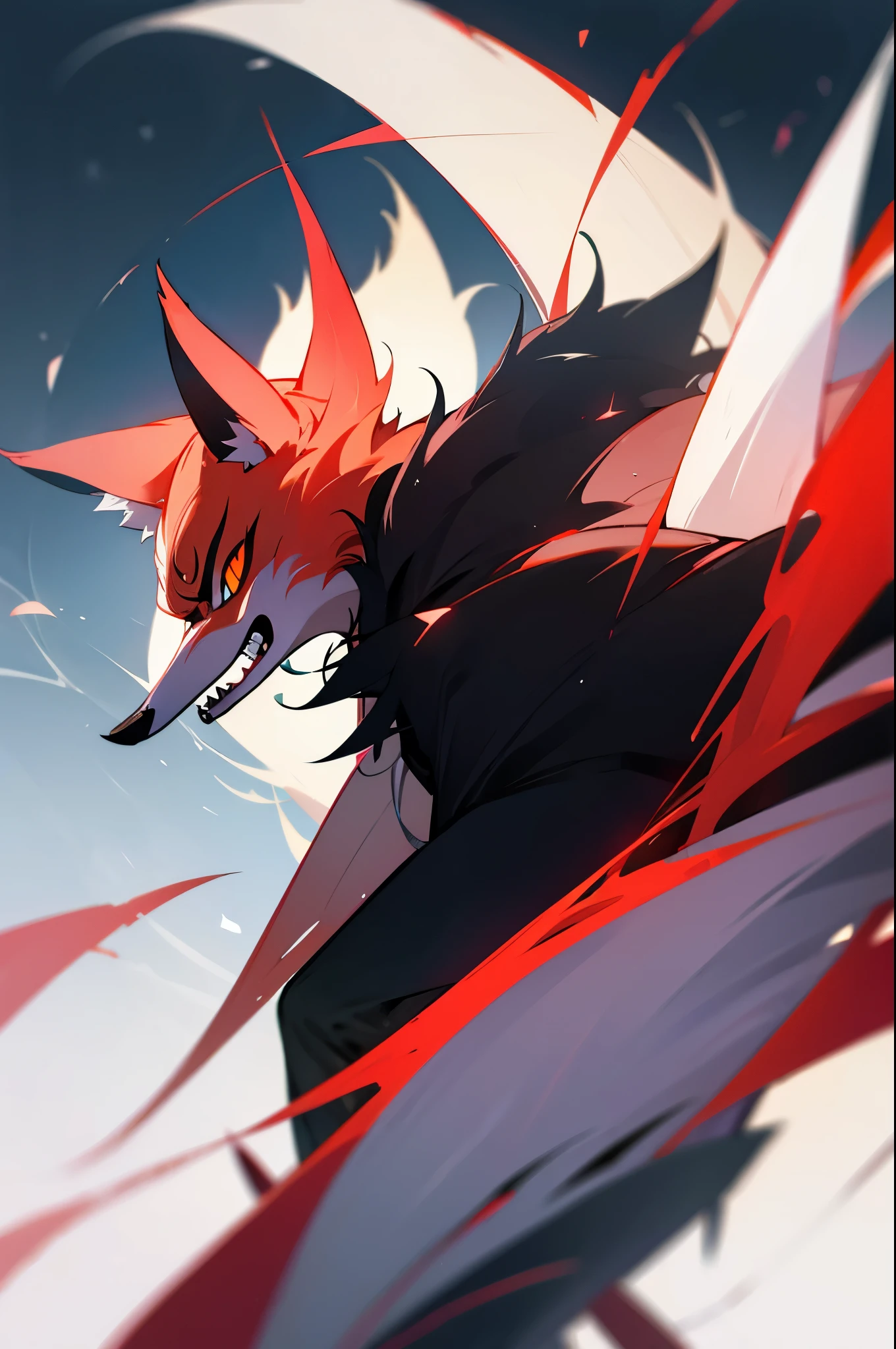 minimalism, beast, red shades, Fonk
