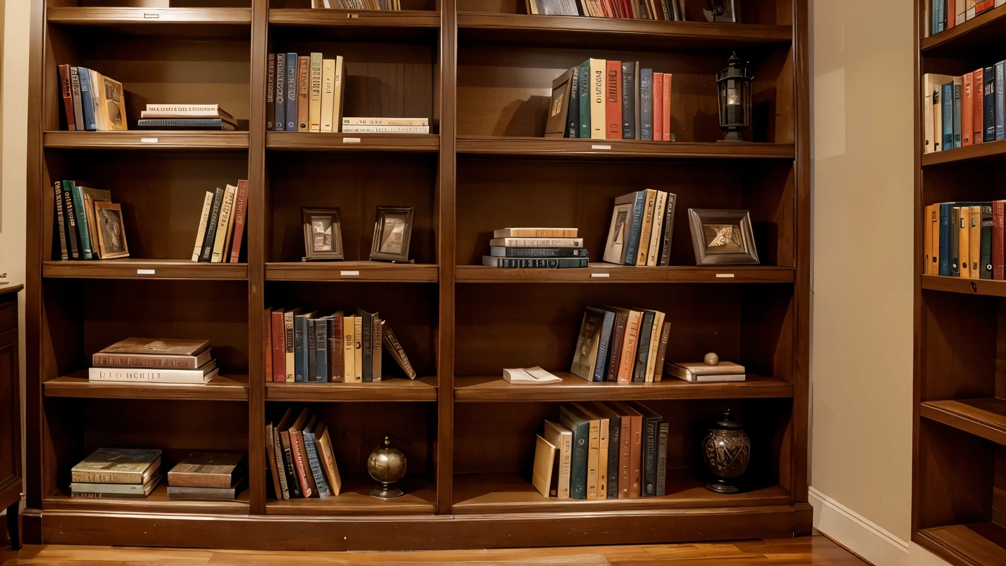 A bookshelf overflowing with books, each spine titled with witty puns or unexpected combinations.