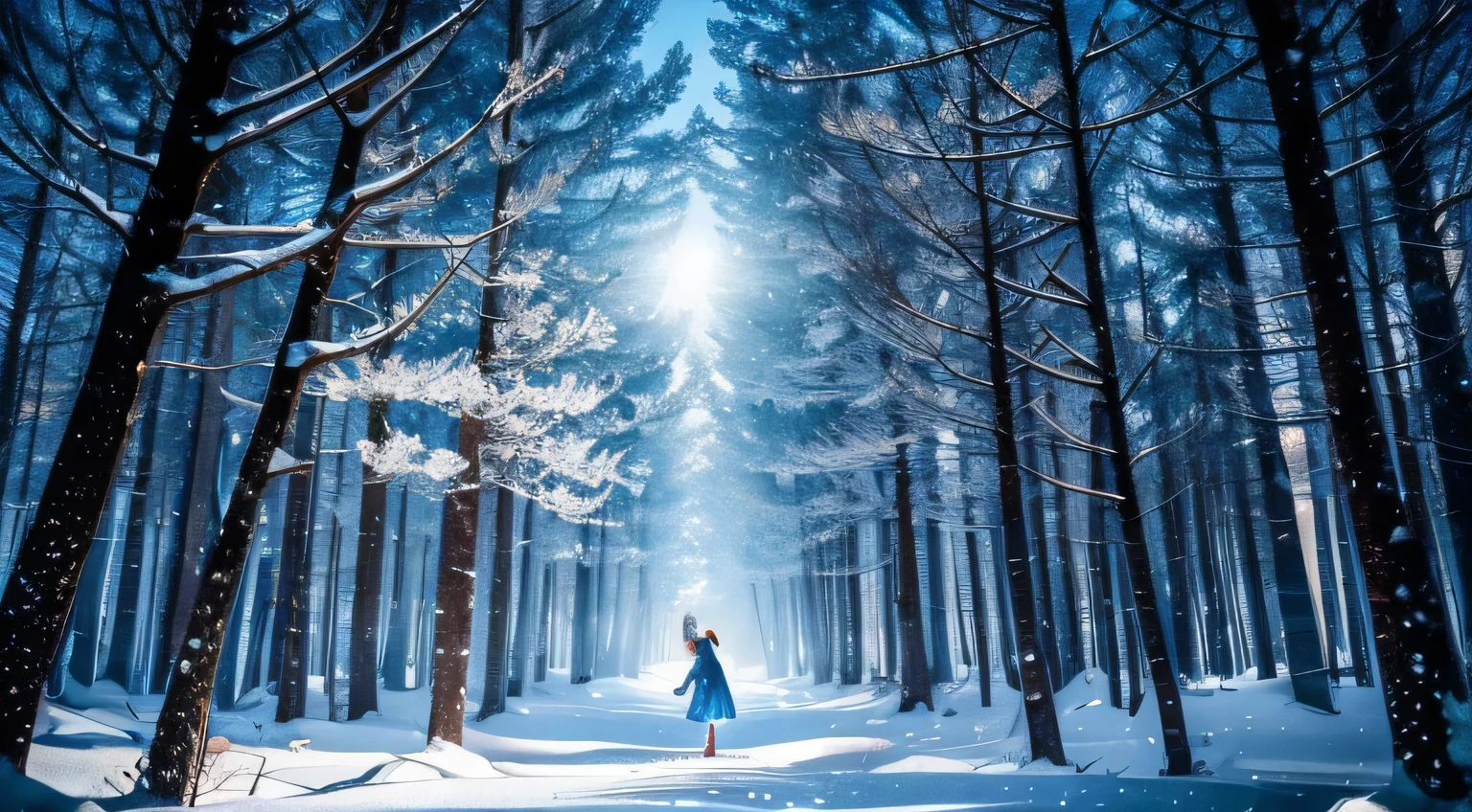 winter concept art, snow and ice forest，Each branch is covered with sparkling ice crystals..，They resemble countless diamonds，shine brightly，Tree branches appear to be covered with snow and ice，A forest of ice and snow was created， These ice crystals are exposed to moonlight，It was sparkling，It was as if all the stars in the sky had fallen to the ground..，ice mage,  fantasy art, , 16K high resolution digital art, moon night，HDR，surrealfantasy art，壮大なデジタル fantasy art スタイル，The Art of Beautiful Dreams, Fairy tale digital art illustration,romantic digital paintings, In front of a fantastic landscape of snow-capped pines and ice flowers, amazing digital art, A fantastic and transparent forest、charm, ultra high resolution, surreal, very detailed, 