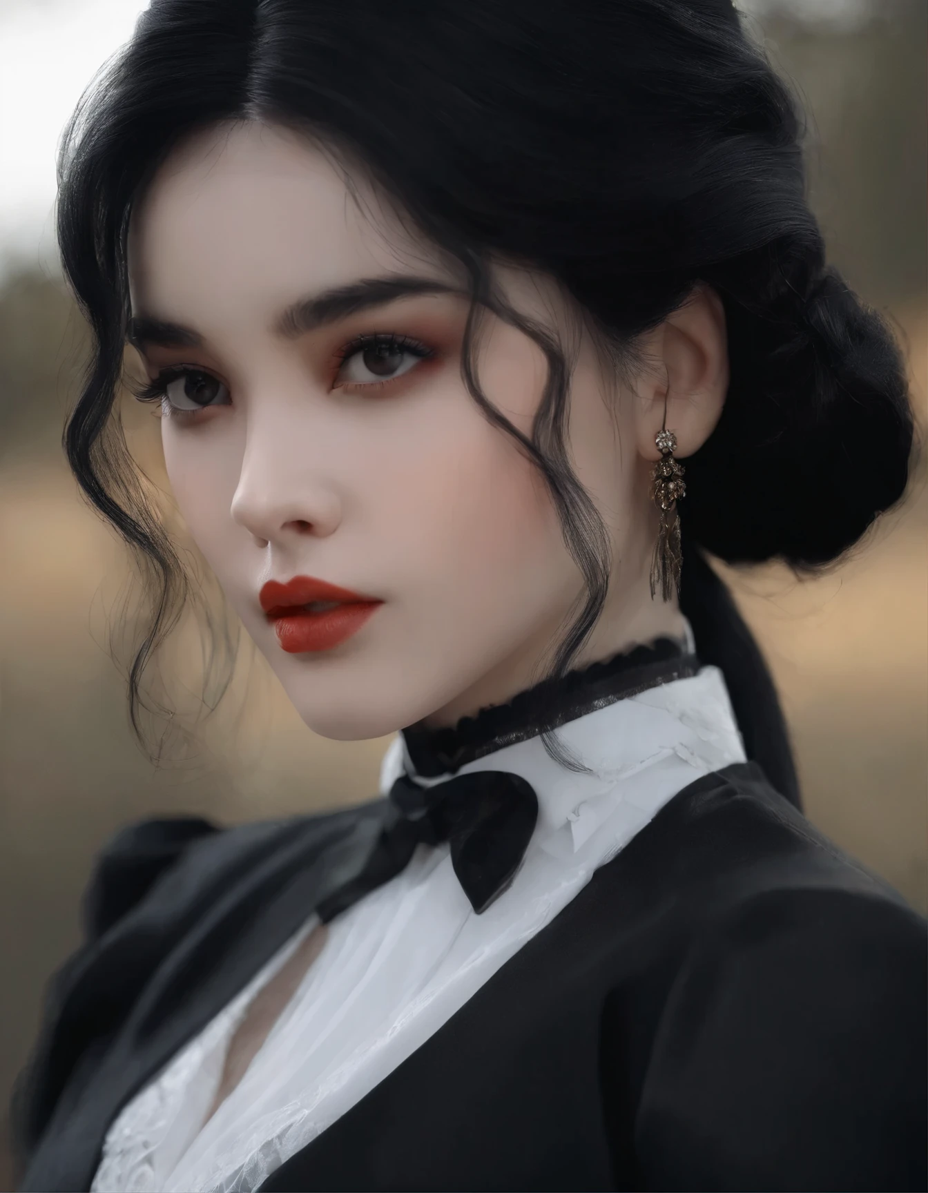 bit girl,black color hair,Black eyes,adolable