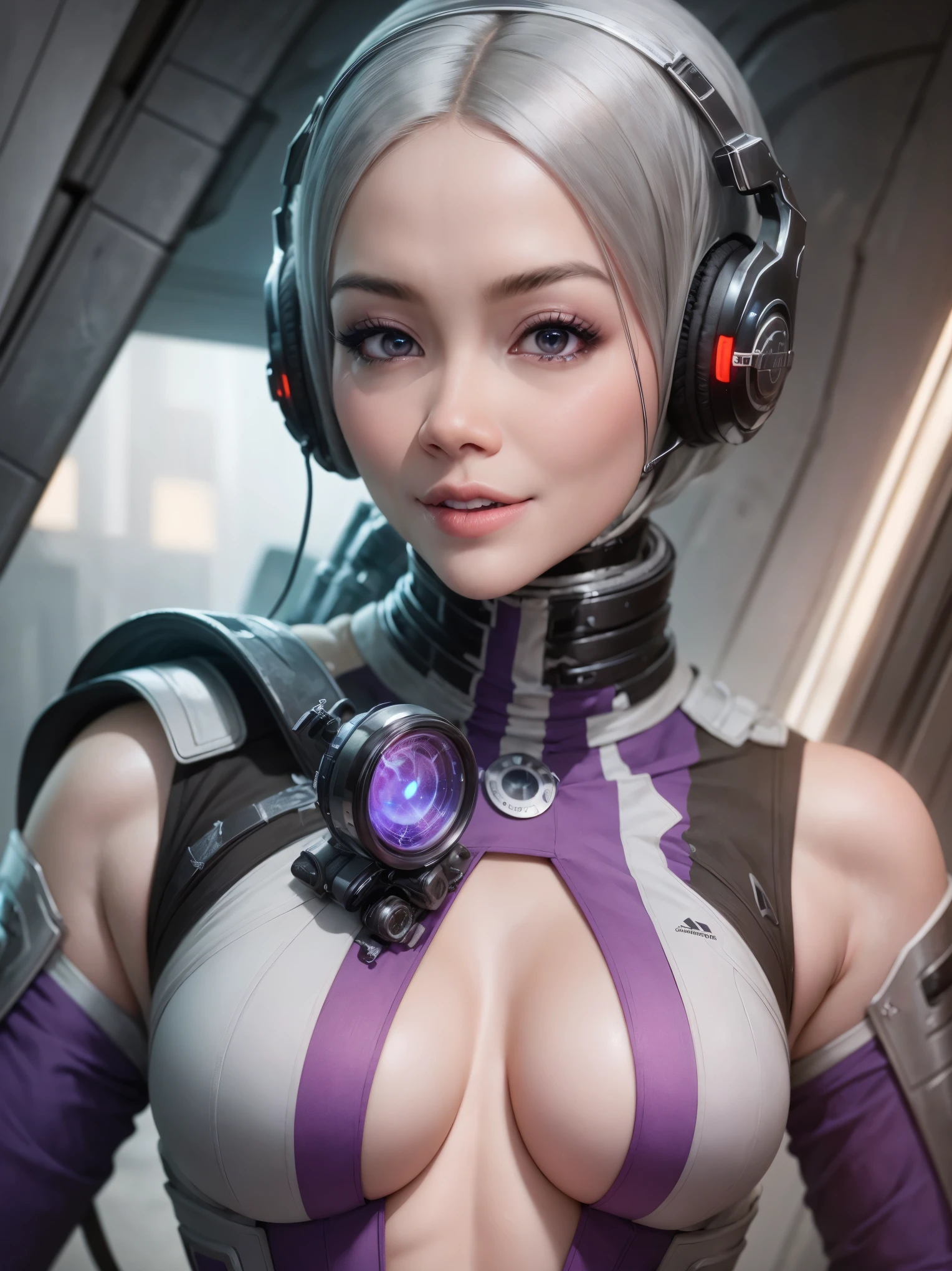 best quality,4k,highres,masterpiece:1.2),ultra-detailed,realistic,sexy,cybernetic woman,beautiful detailed eyes,beautiful detailed lips,unique hairstyle,music lover,listening to music,full-chested,futuristic spaceship,galaxy,sci-fi,headphones,sleek design,vibrant colors,illuminated interior,advanced technology,sophisticated interfaces,hovering in space,atmospheric lights,reflective surfaces,high-tech gadgets,2girls.