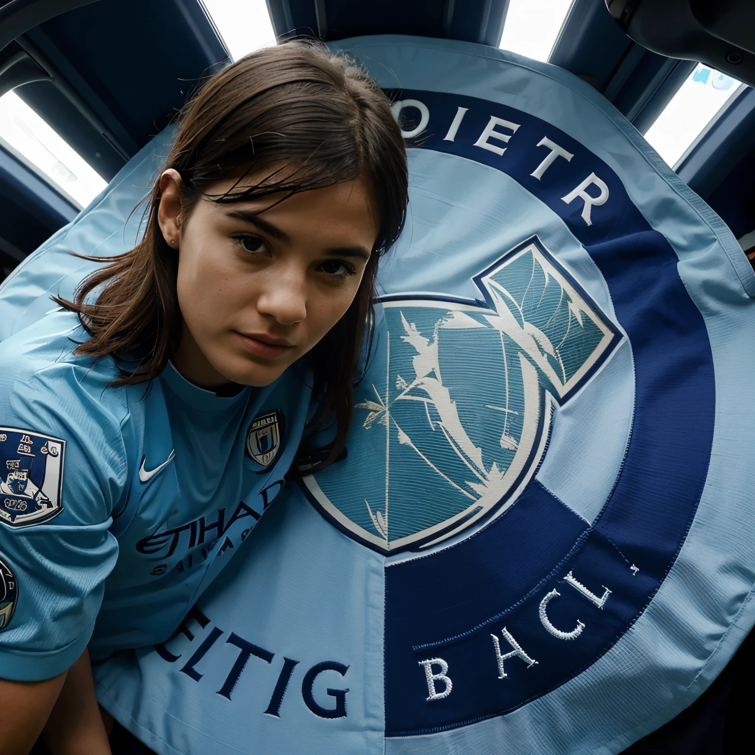 Make the emblem of the Manchester City football team 