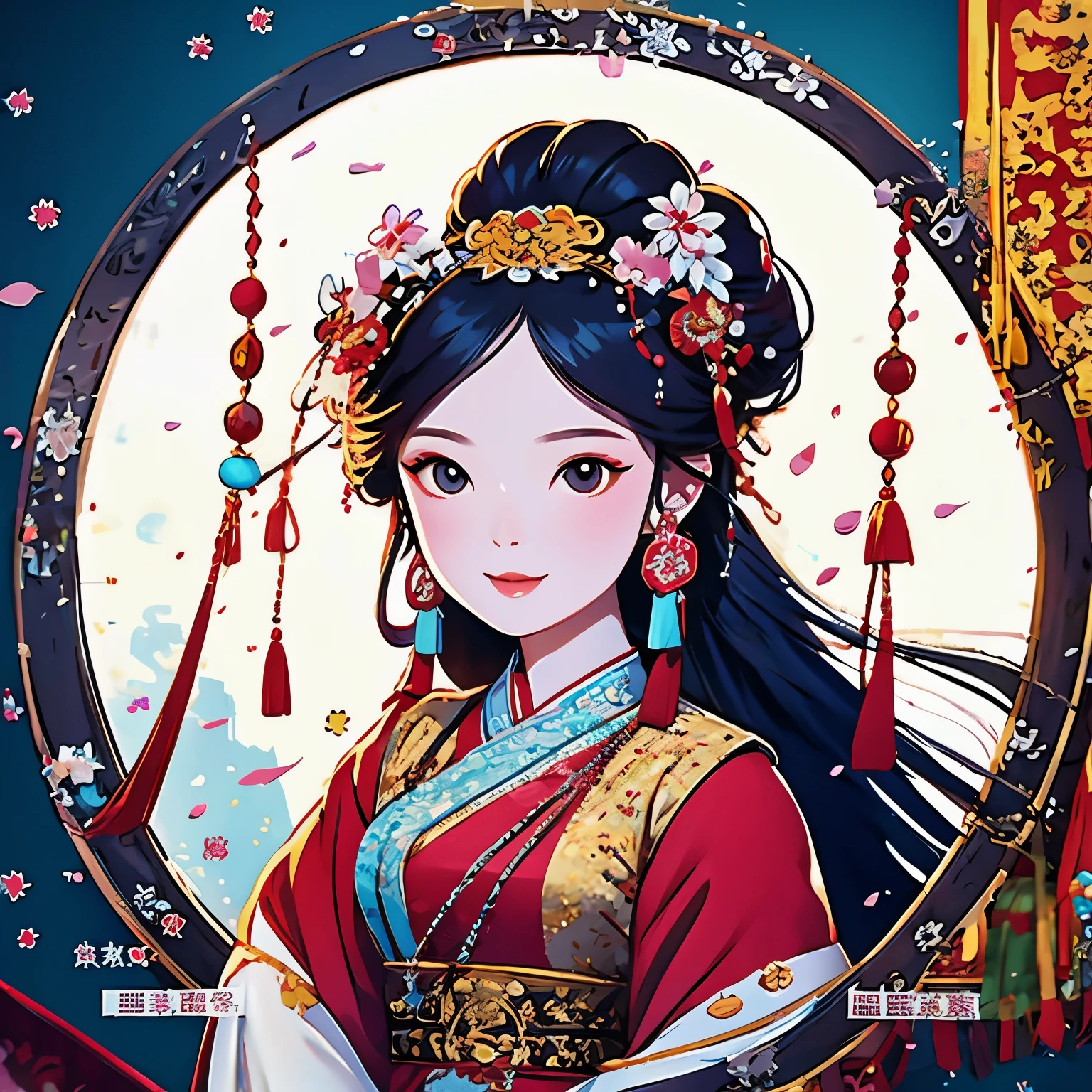 Cantonese Opera Cartoon Characters（（（masterpiece）））， （（best quality））， （（intricate details））（8k）