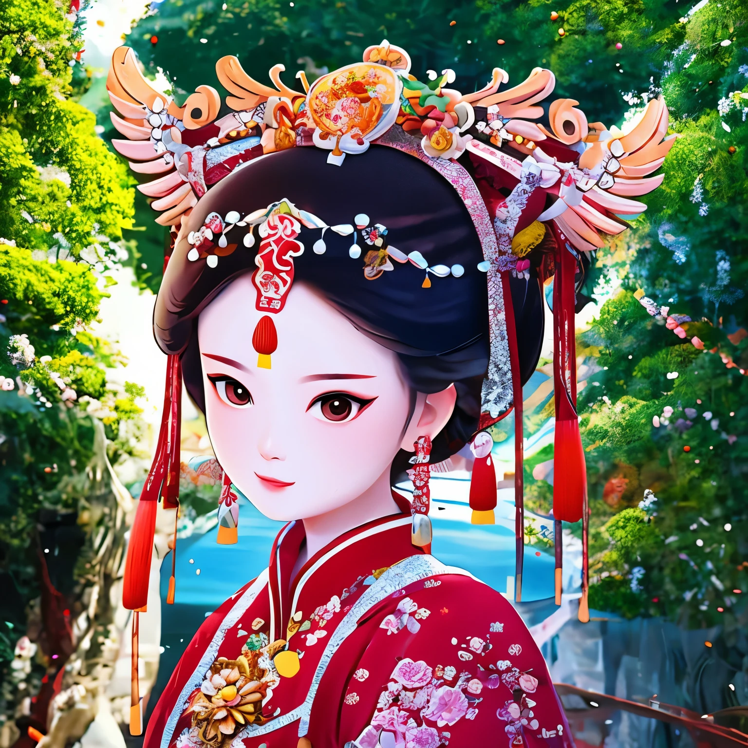 Cantonese Opera Cartoon Characters（（（masterpiece）））， （（best quality））， （（intricate details））（8k）