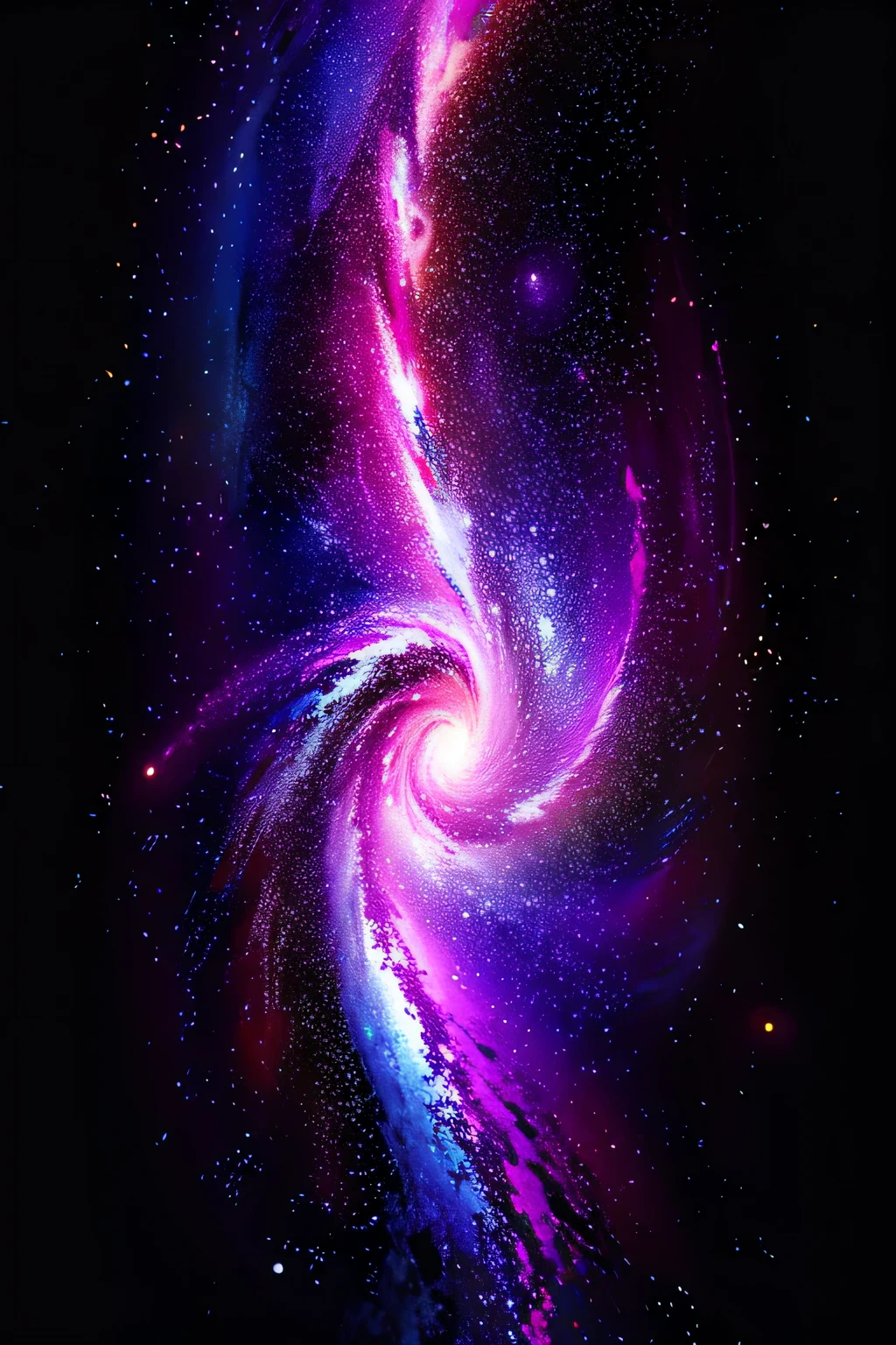 a close up of a spiral galaxy, middle spiral blur, bright purple center, galaxy background, The background is an alien galaxy, against the background of the Milky Way, view of the spiral galaxy, Galaxy Simulation, view of the one spiral galaxy, rotating water universe, Milky Way in the background, Purple space in the background, spiral galaxy, Space galaxy background, background galaxy, 發光galaxy background