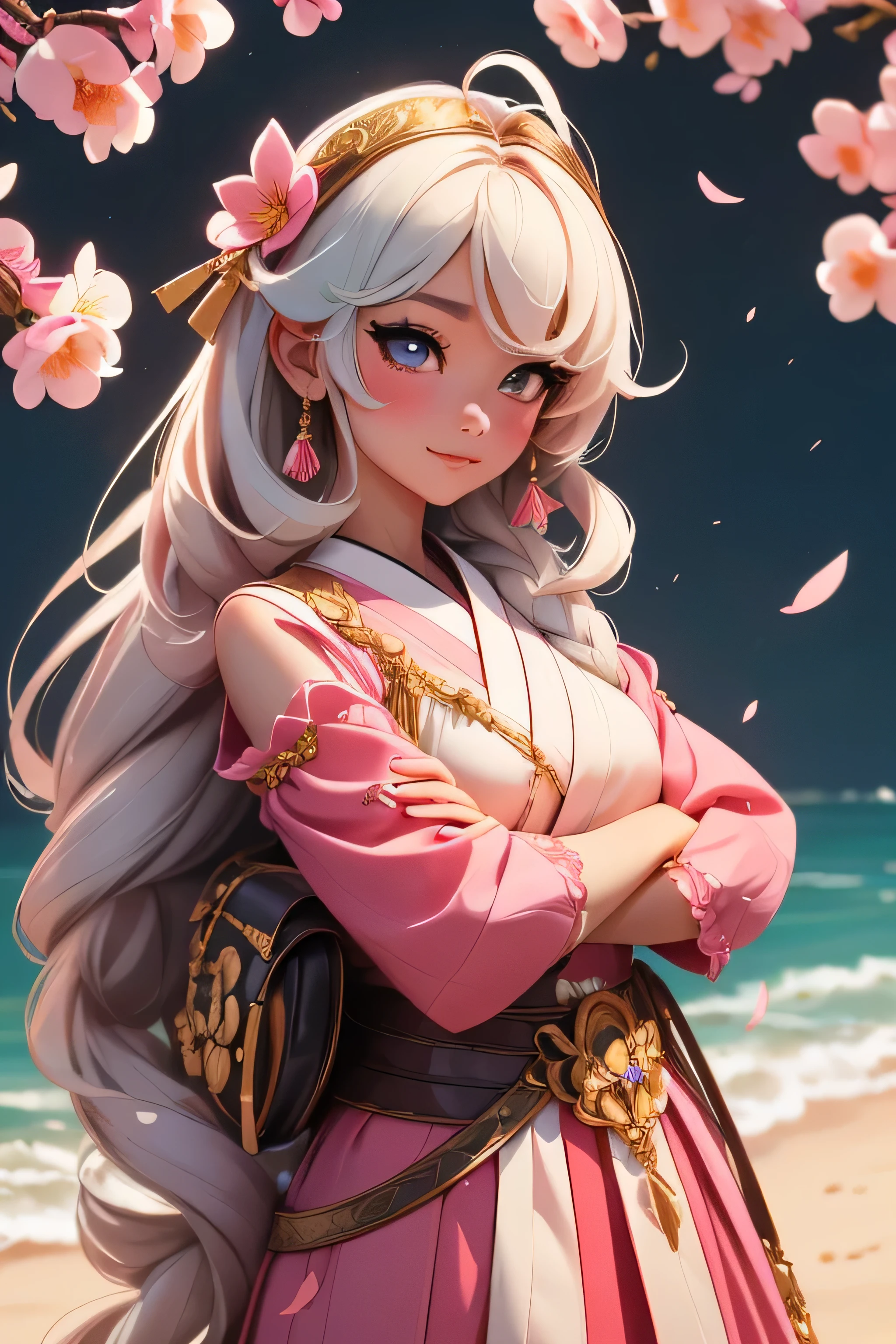 (馬に乗っているwoman),Japanese,Asia,Princess,1 girl, beautiful, character,cherry blossoms, woman, beach, (master part:1.2), (better quality:1.2), (alone:1.2), ((fighting pose)), ((battlefield)), cinematic, perfect eyes, perfect skin, perfect lighting, make you smile, light, col, rough skin, be familiar with, beauty, wonder, 超be familiar withな, perfect face