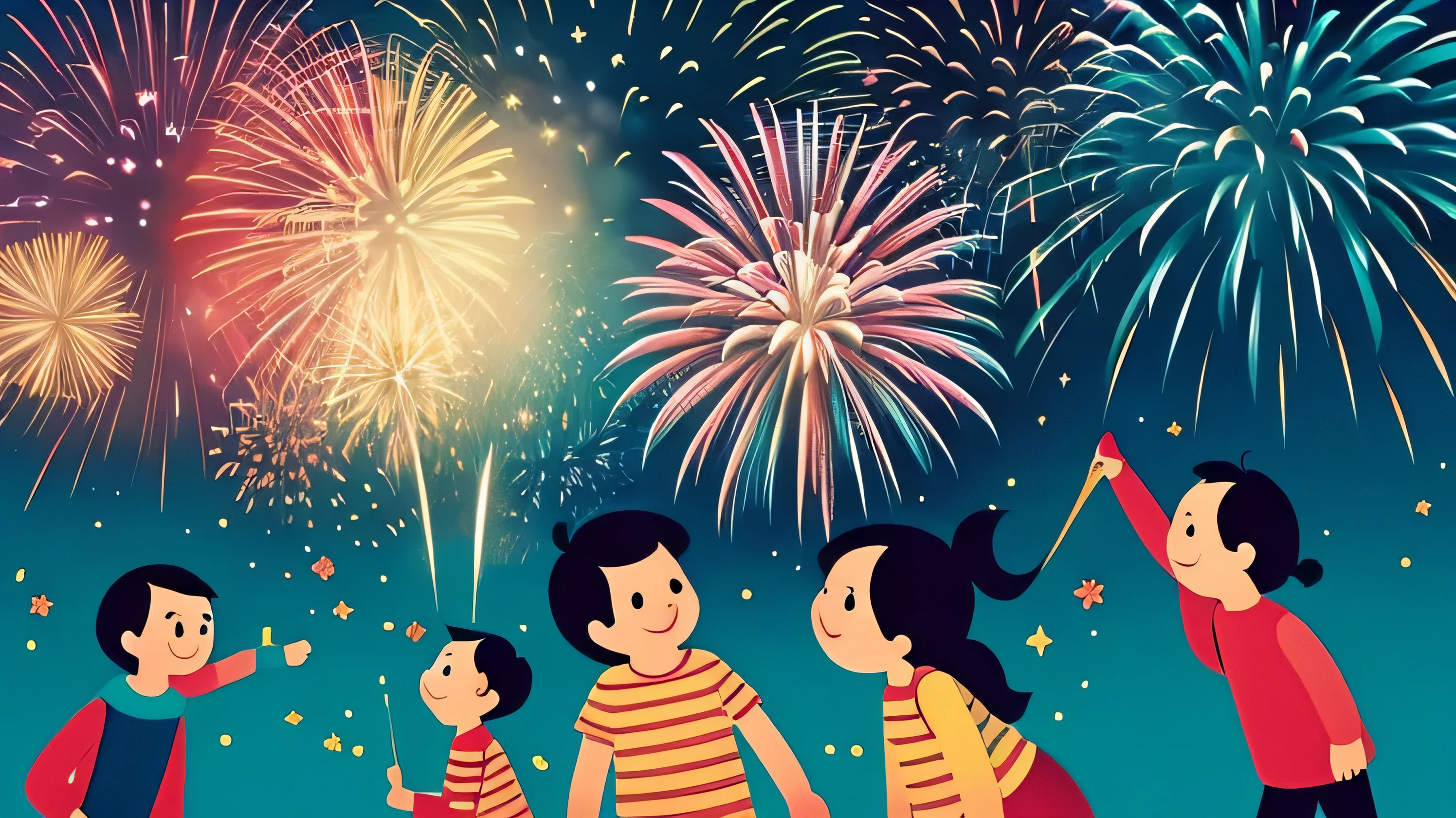 firework An illustration For children, no text